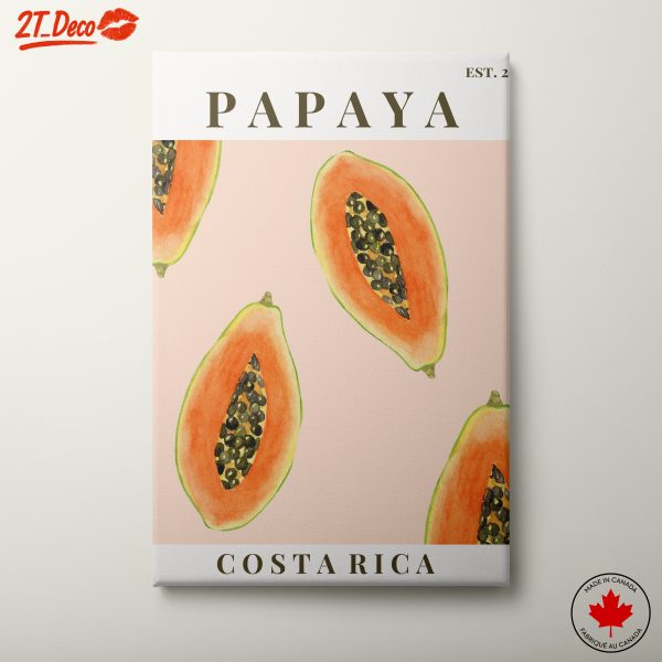 Stylized Papaya Artwork from Costa Rica