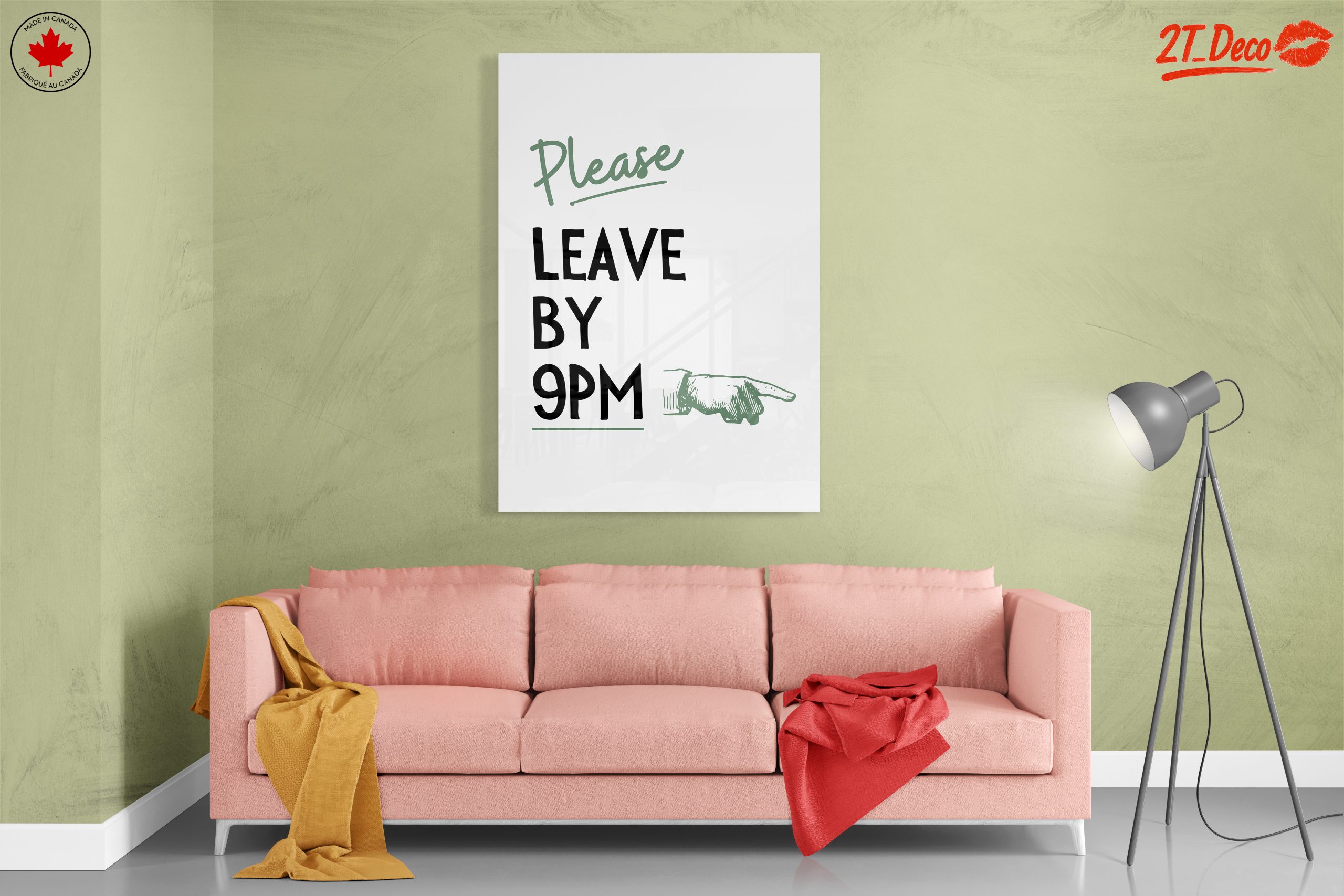 Please Leave By 9PM Inspirational Quote Art - Image 7