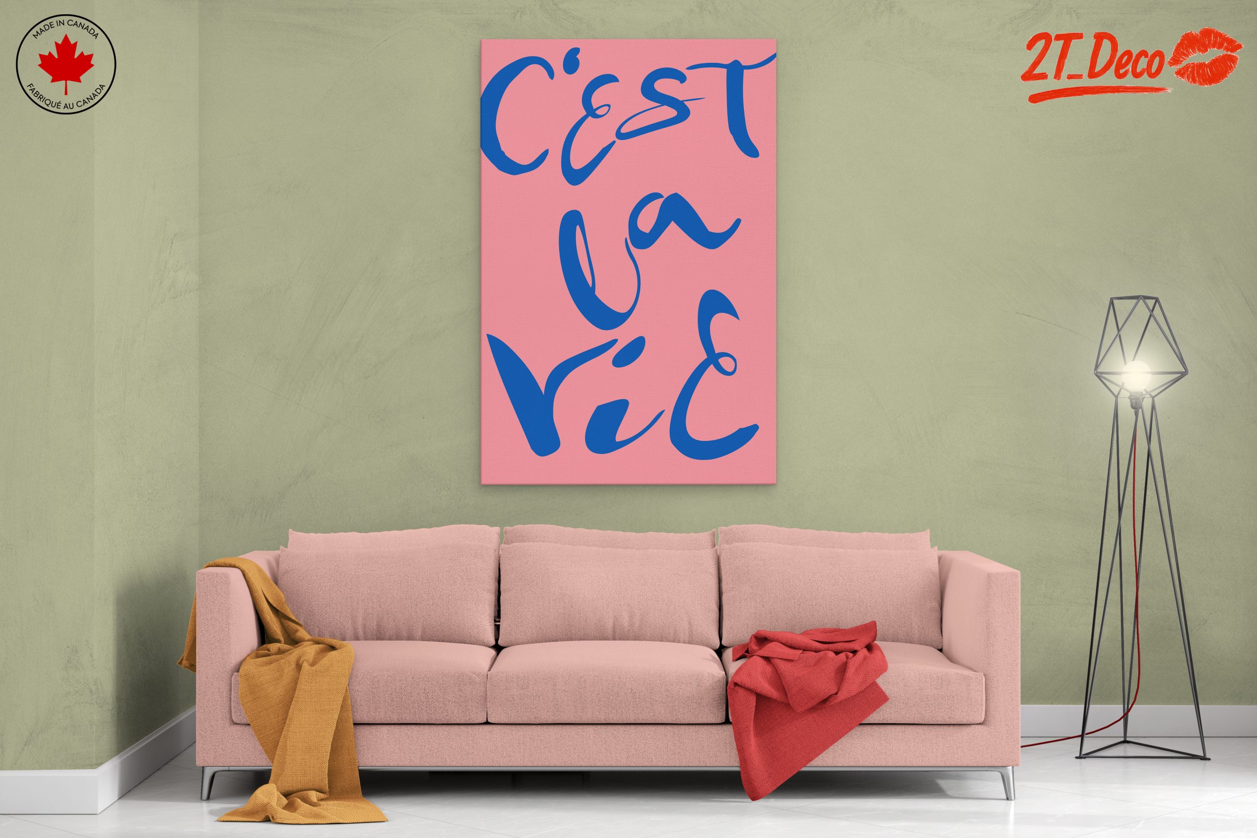 C'est La Vie Bold Typography Art - Image 2