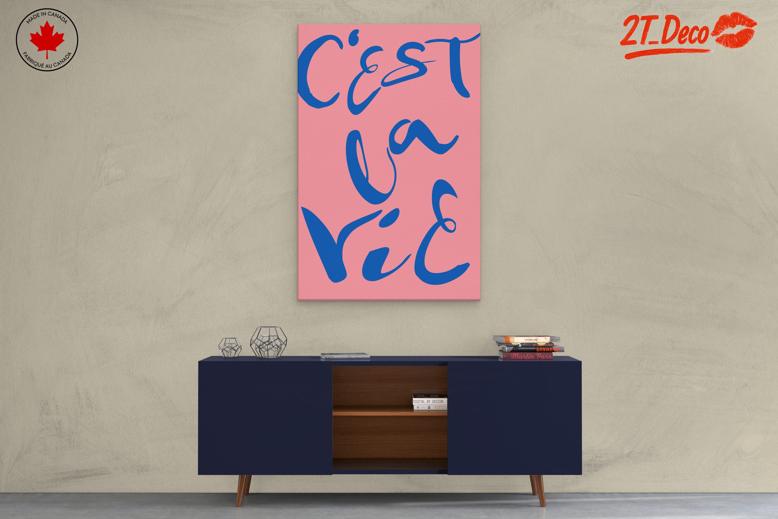 C'est La Vie Bold Typography Art - Image 3