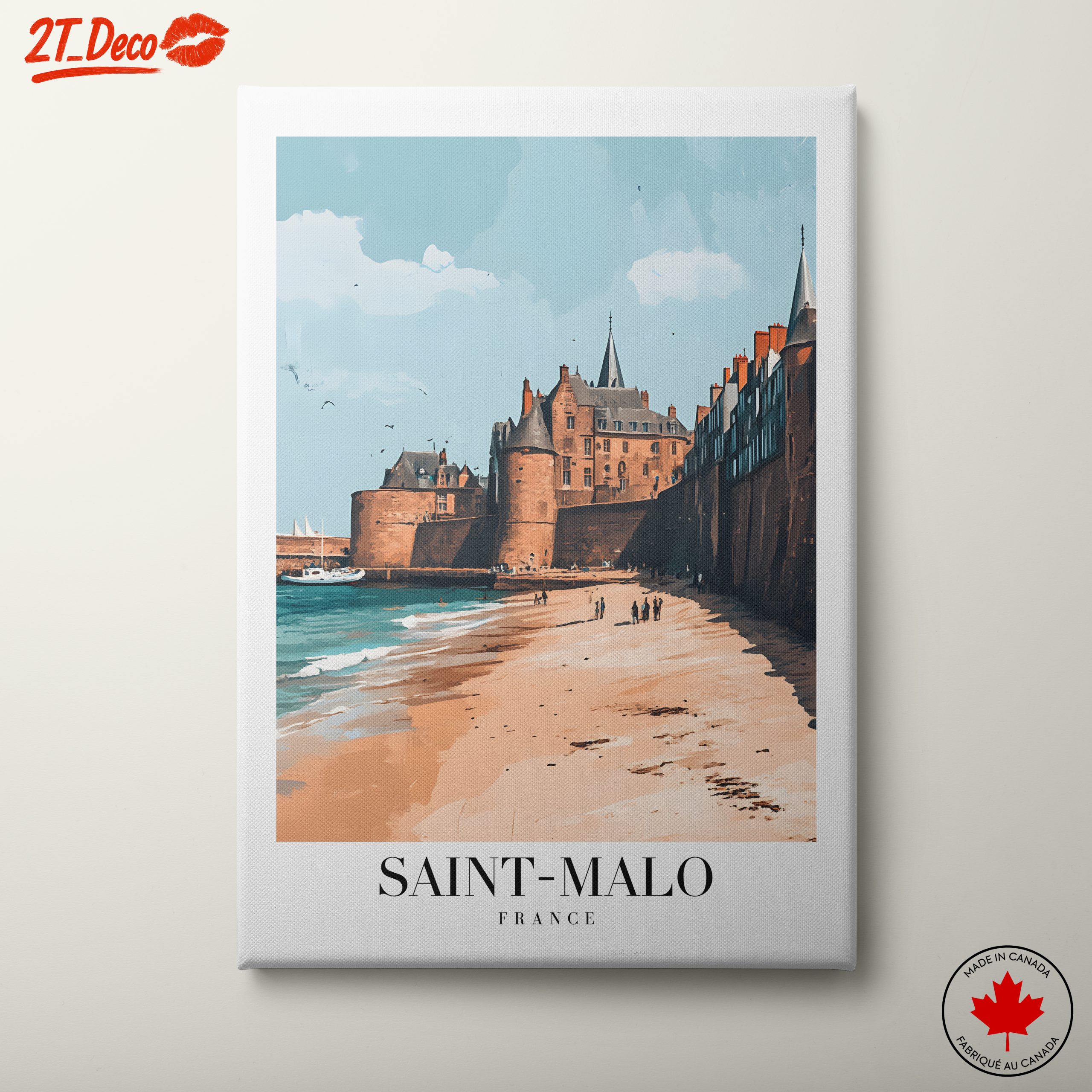 Saint-Malo Coastal Cityscape Art