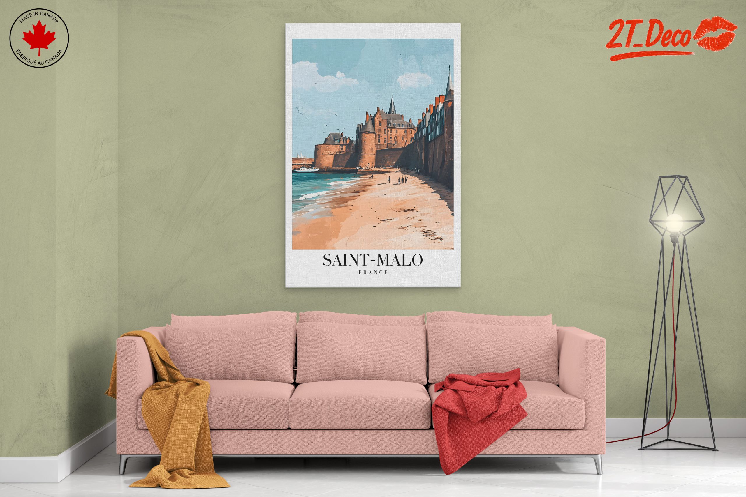 Saint-Malo Coastal Cityscape Art - Image 2