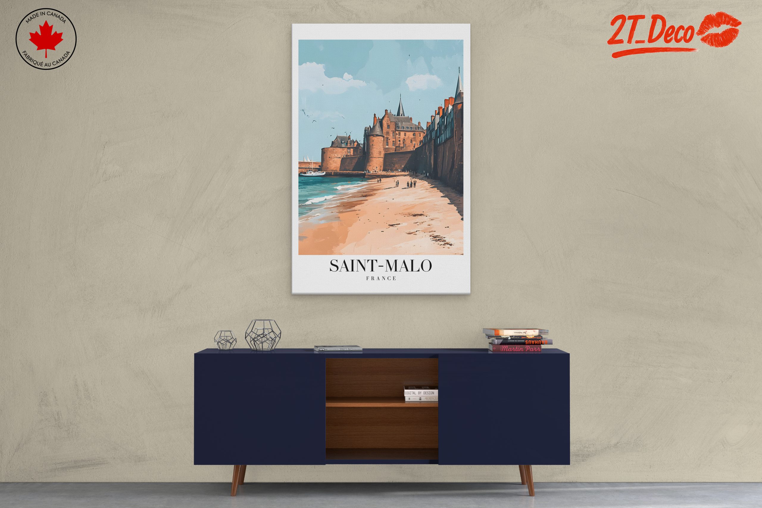 Saint-Malo Coastal Cityscape Art - Image 3