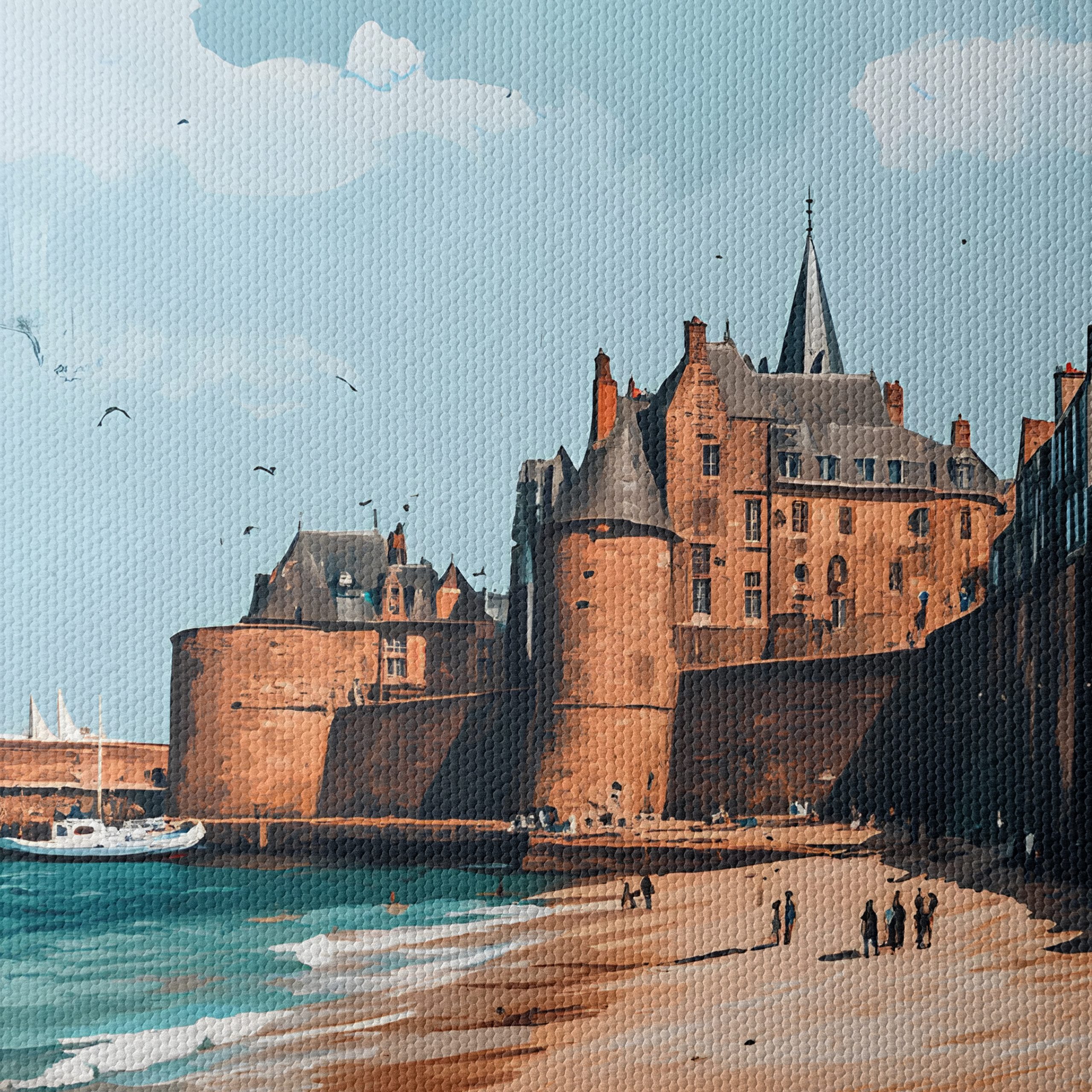 Saint-Malo Coastal Cityscape Art - Image 4