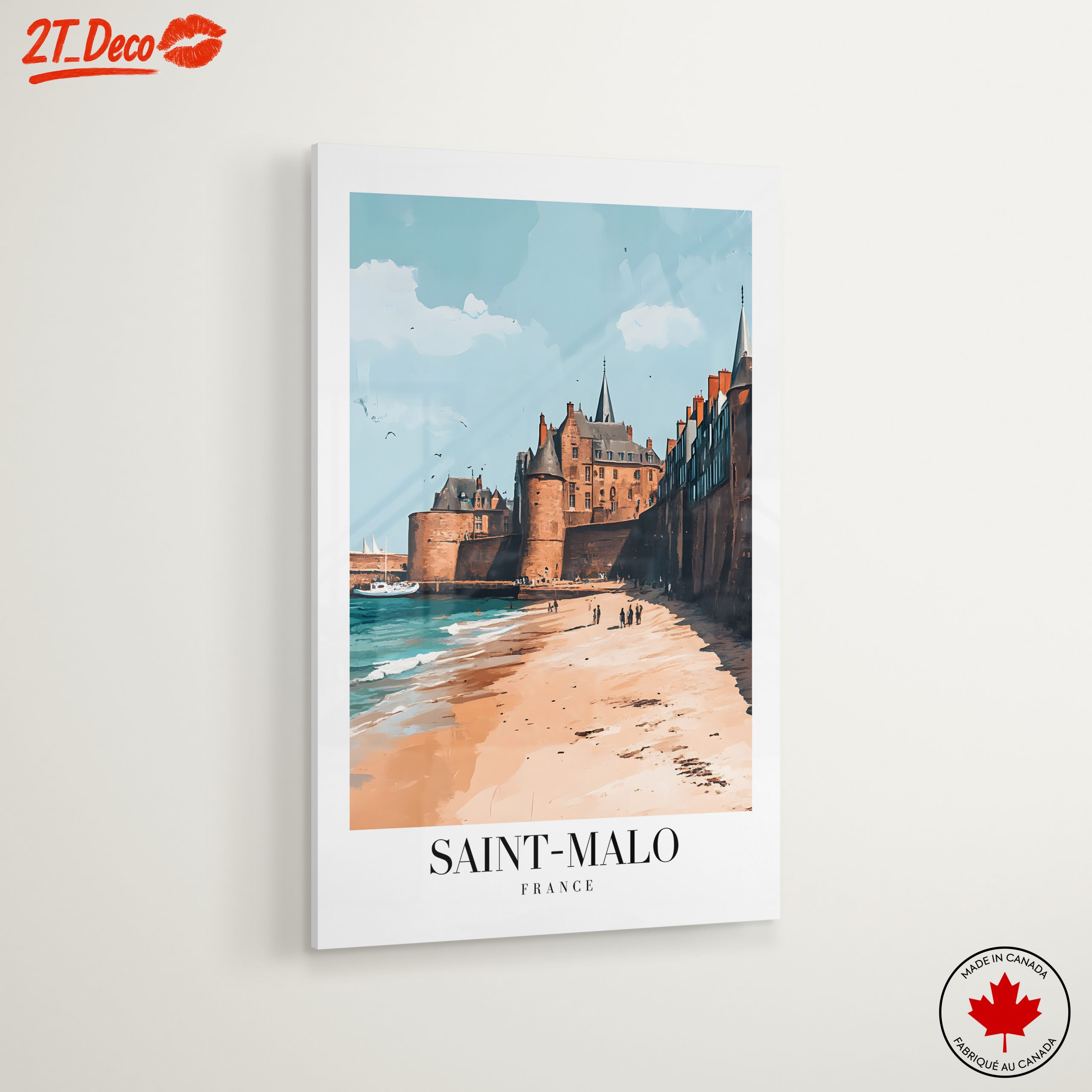 Saint-Malo Coastal Cityscape Art - Image 6