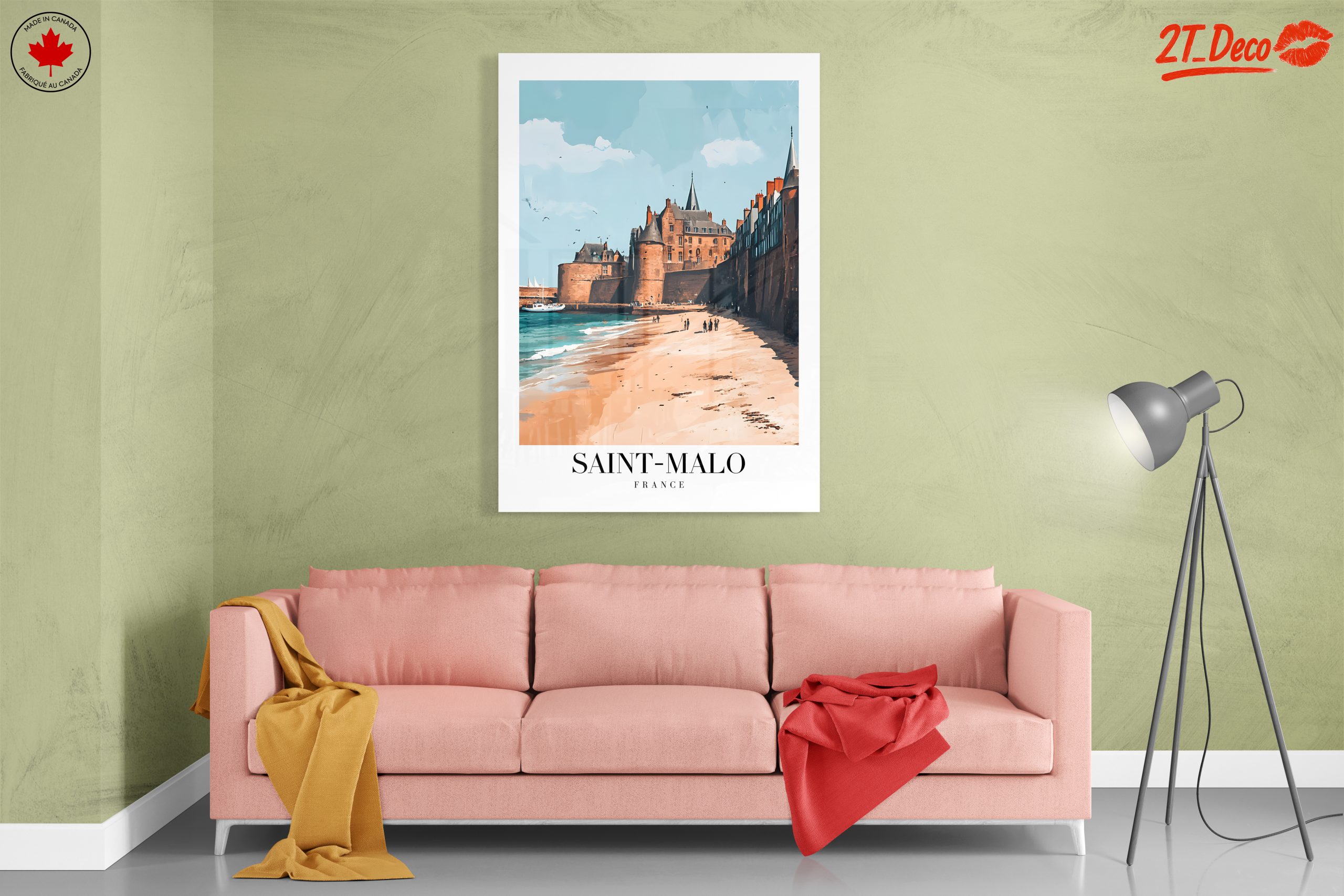 Saint-Malo Coastal Cityscape Art - Image 7