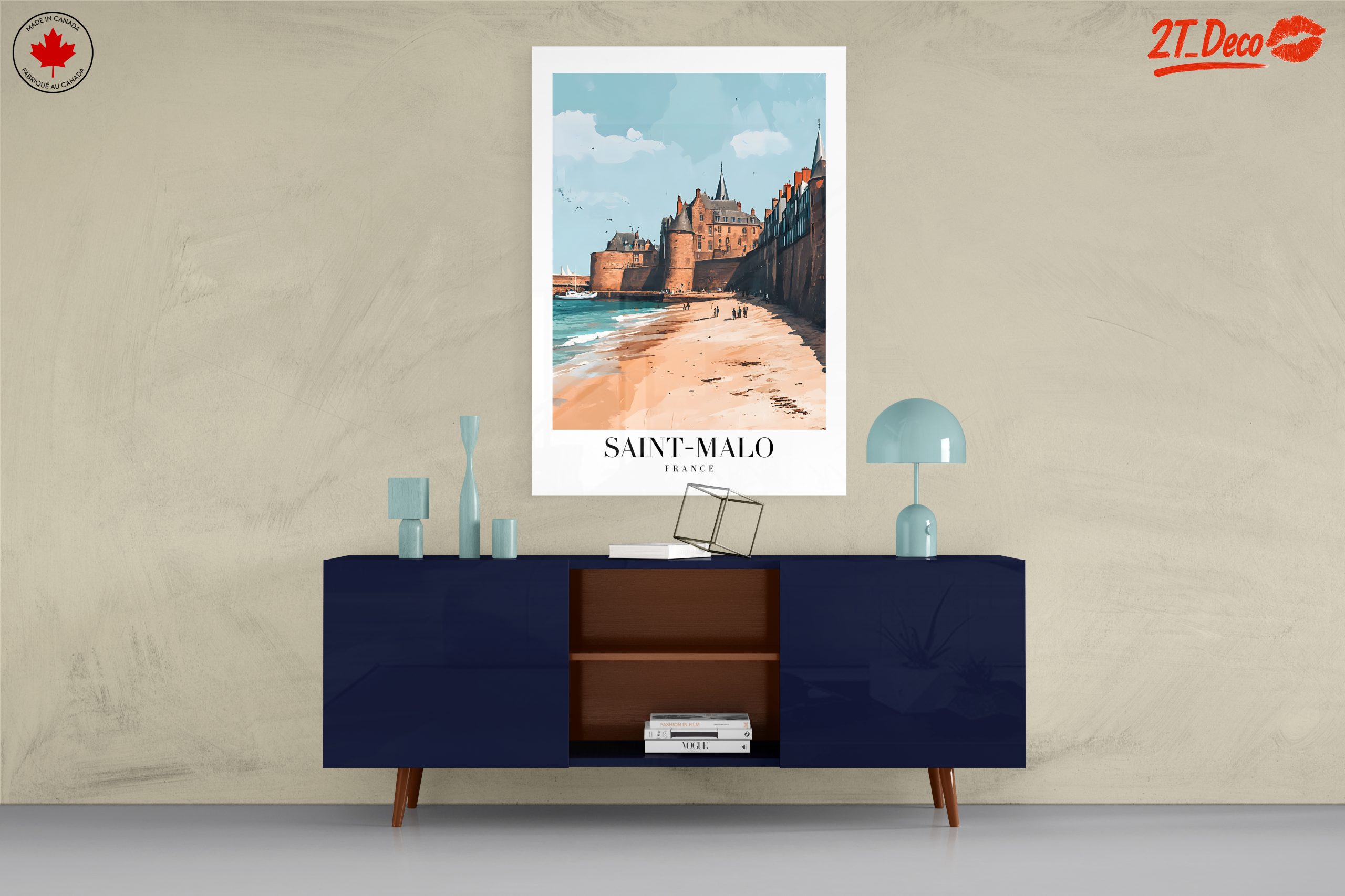 Saint-Malo Coastal Cityscape Art - Image 8