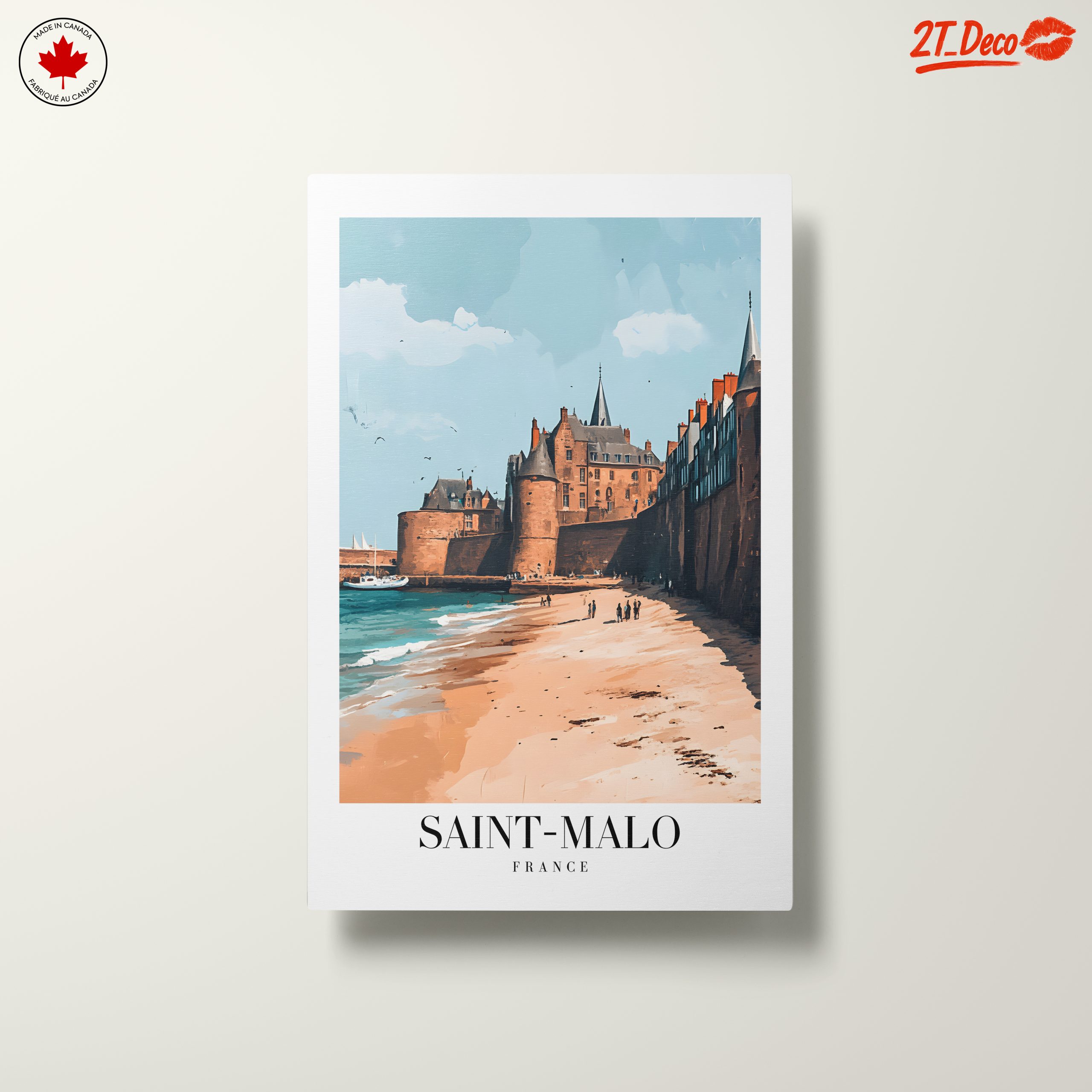 Saint-Malo Coastal Cityscape Art - Image 10