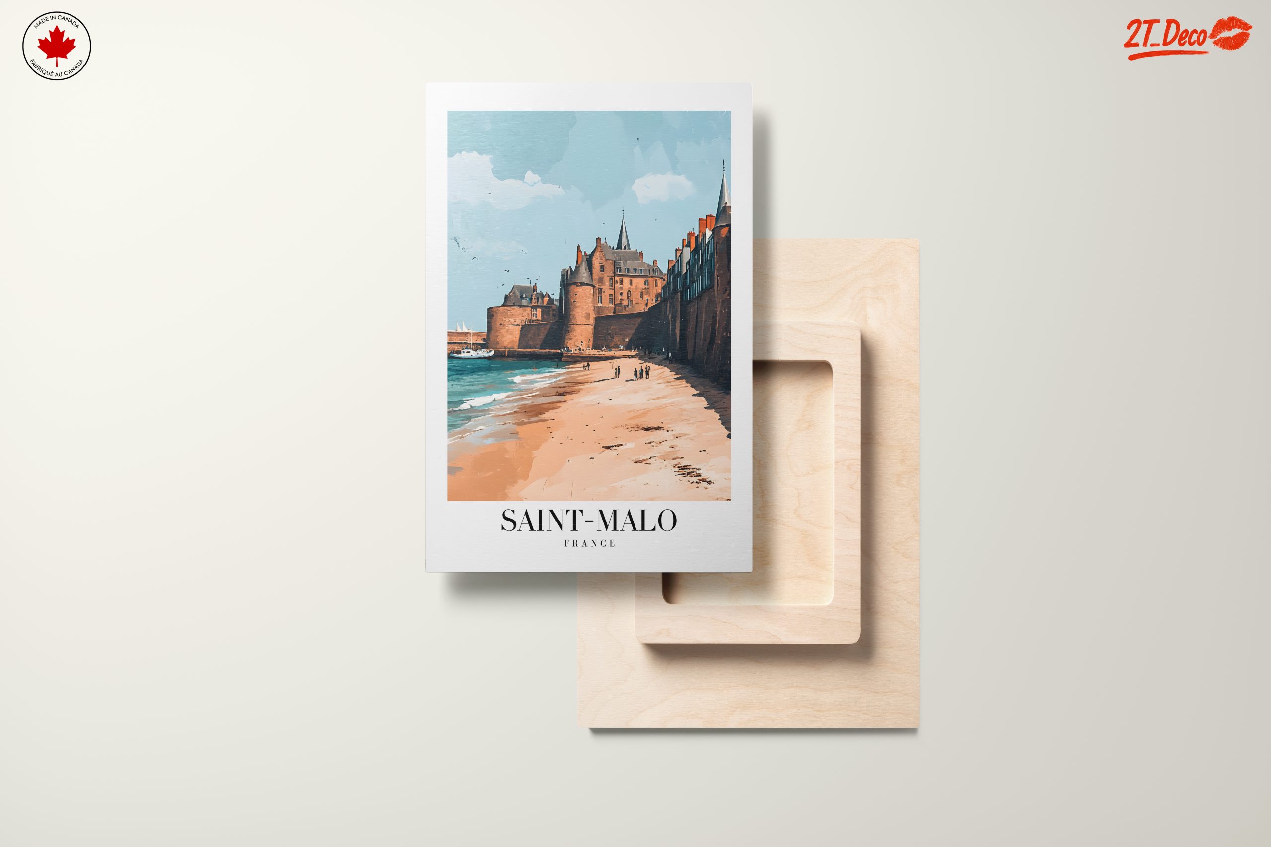 Saint-Malo Coastal Cityscape Art - Image 11