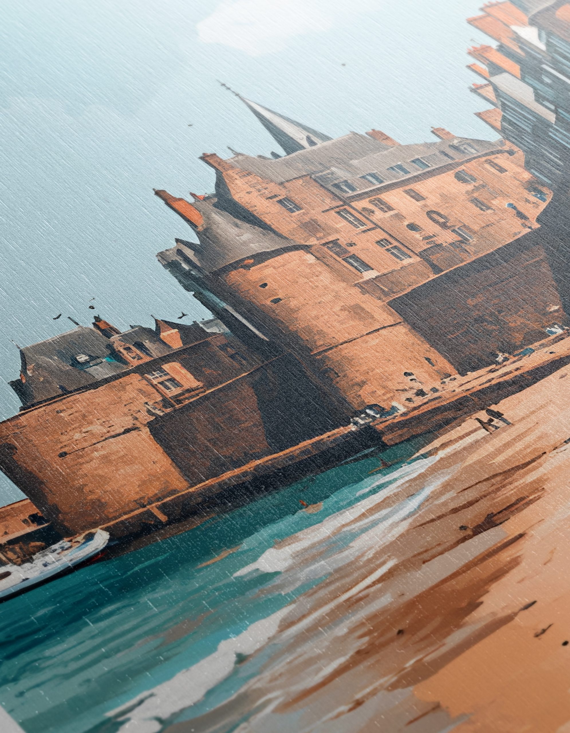 Saint-Malo Coastal Cityscape Art - Image 12
