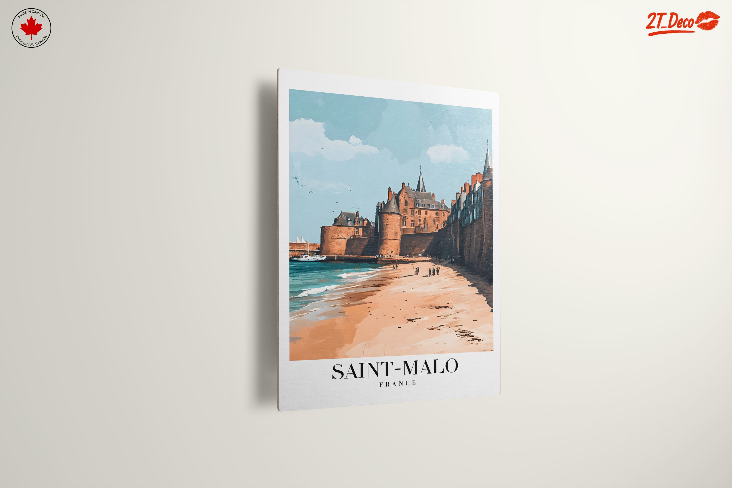 Saint-Malo Coastal Cityscape Art - Image 13
