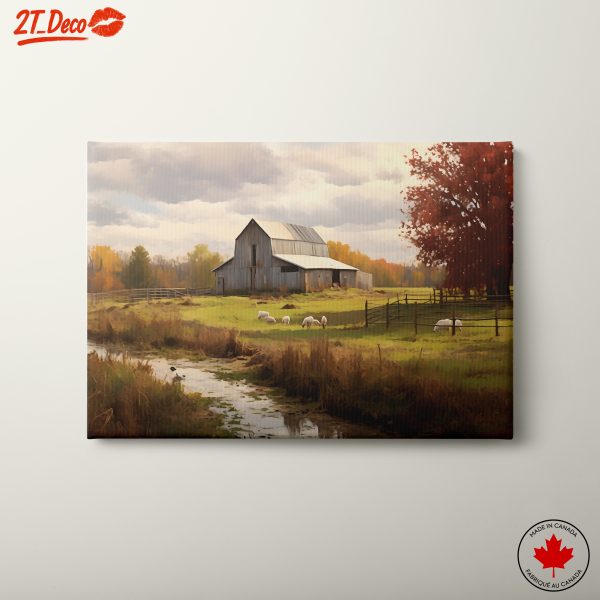 Rustic Barn in Green Landscape