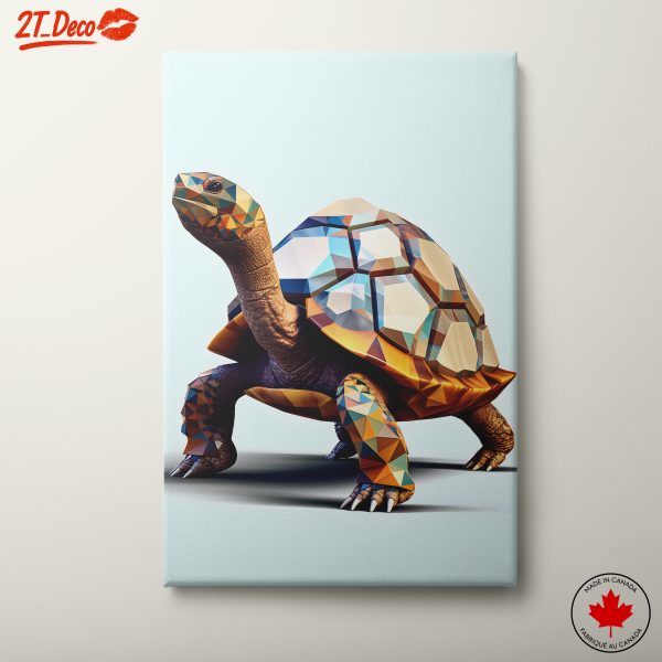Stylized Geometric Turtle Artwork