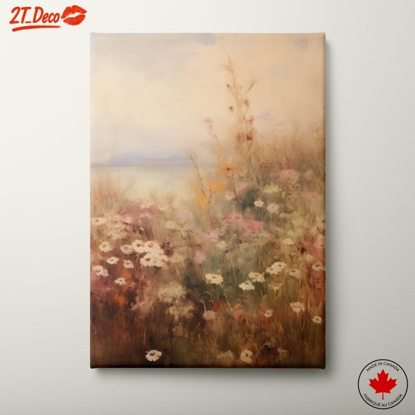 Soft Floral Landscape in Pastel Hues
