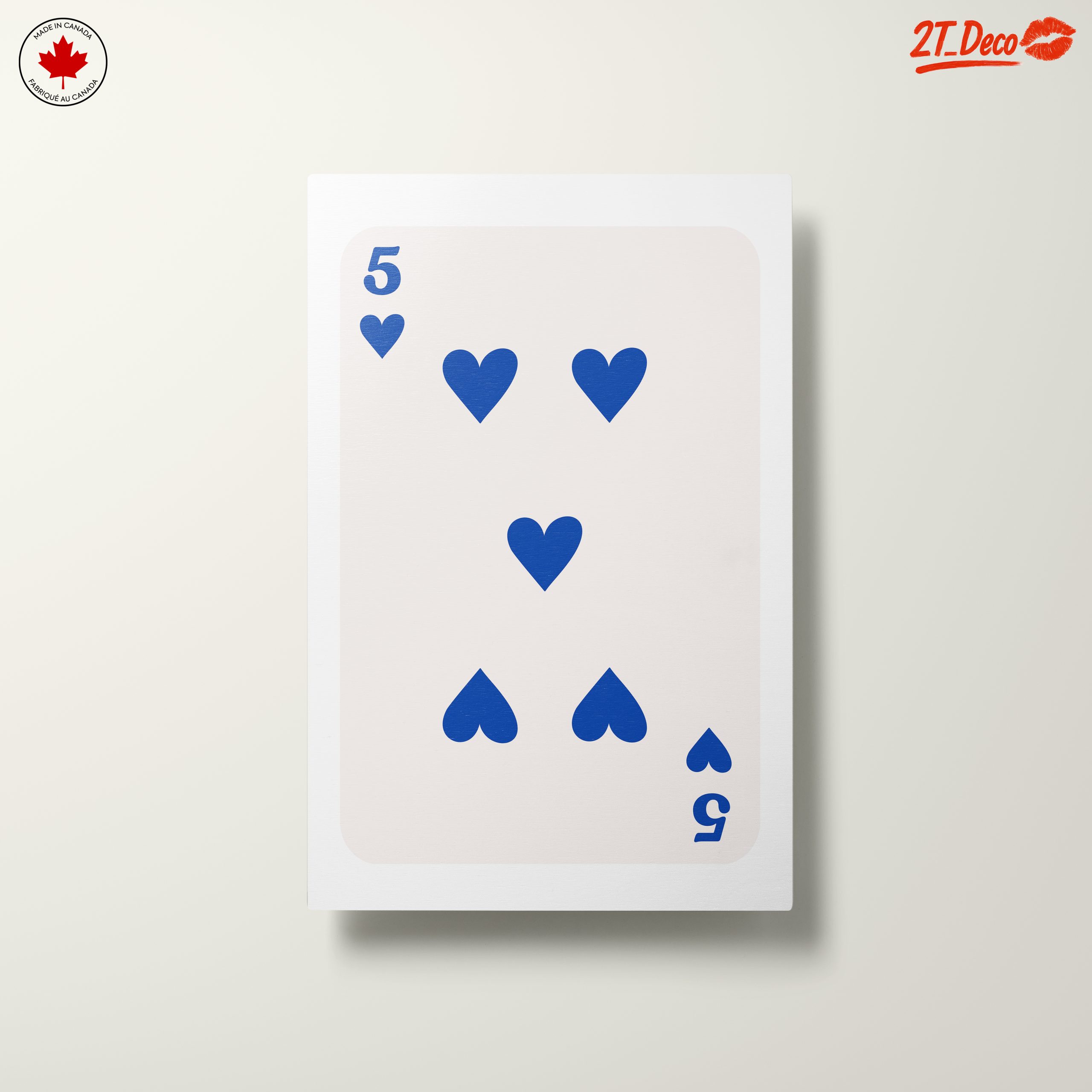 Stylized Five of Hearts Playing Card Art - Image 10