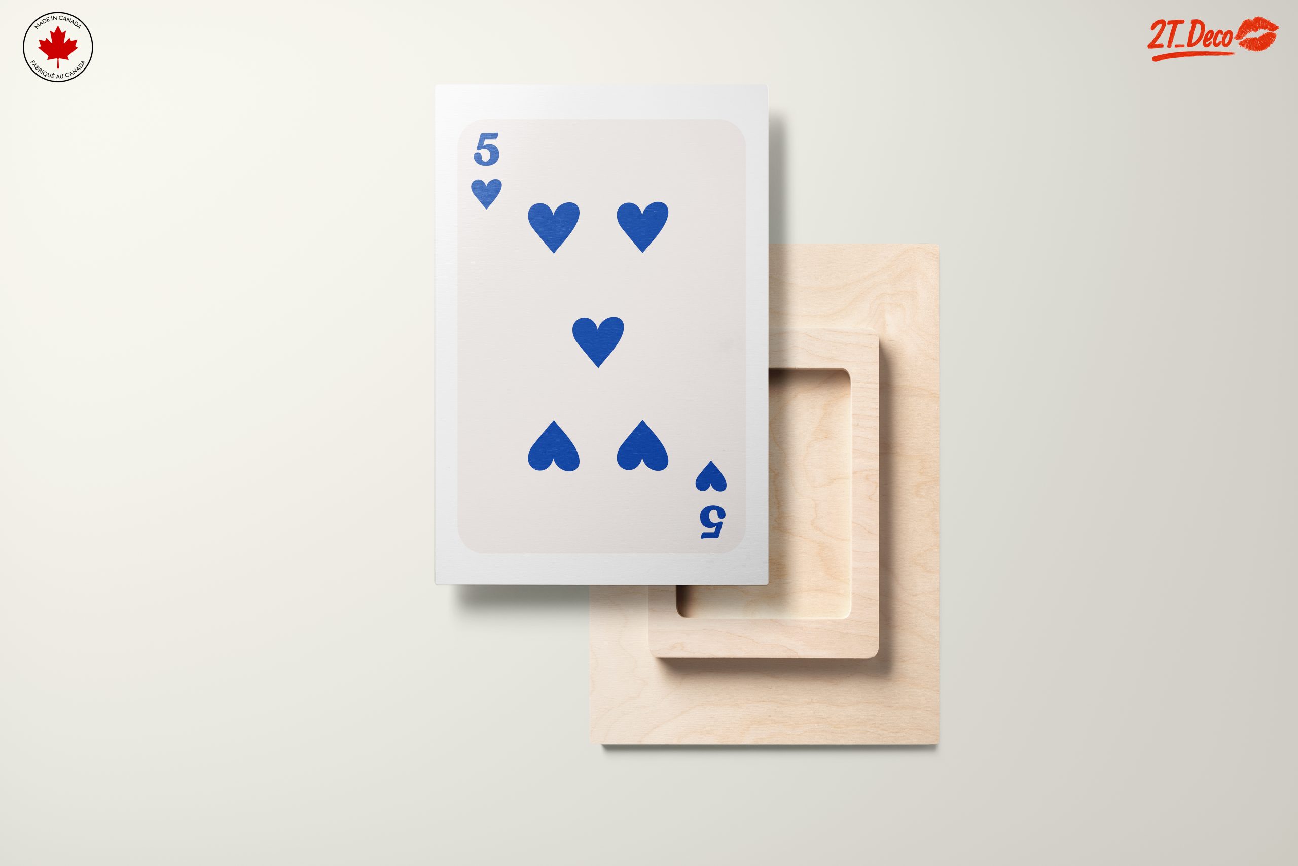 Stylized Five of Hearts Playing Card Art - Image 11