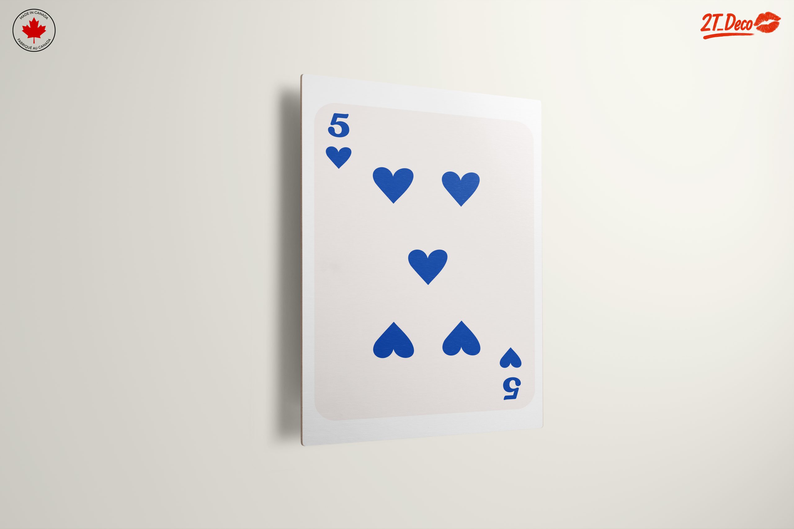 Stylized Five of Hearts Playing Card Art - Image 13