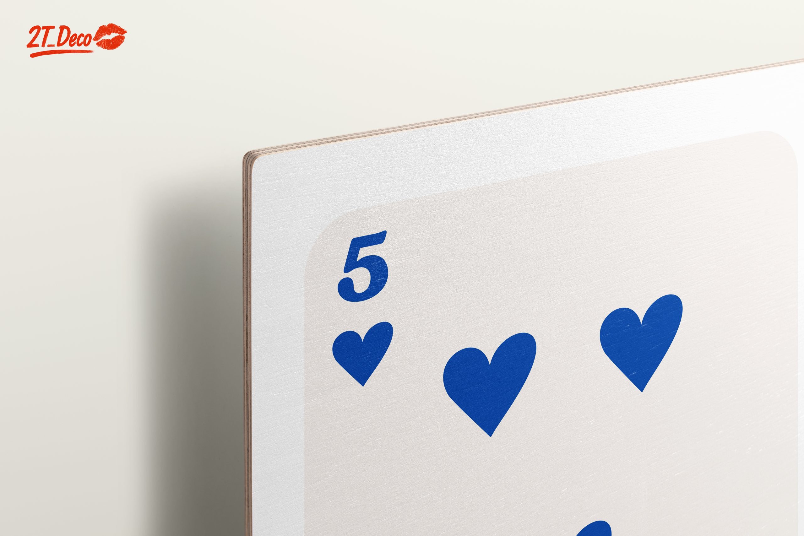 Stylized Five of Hearts Playing Card Art - Image 15