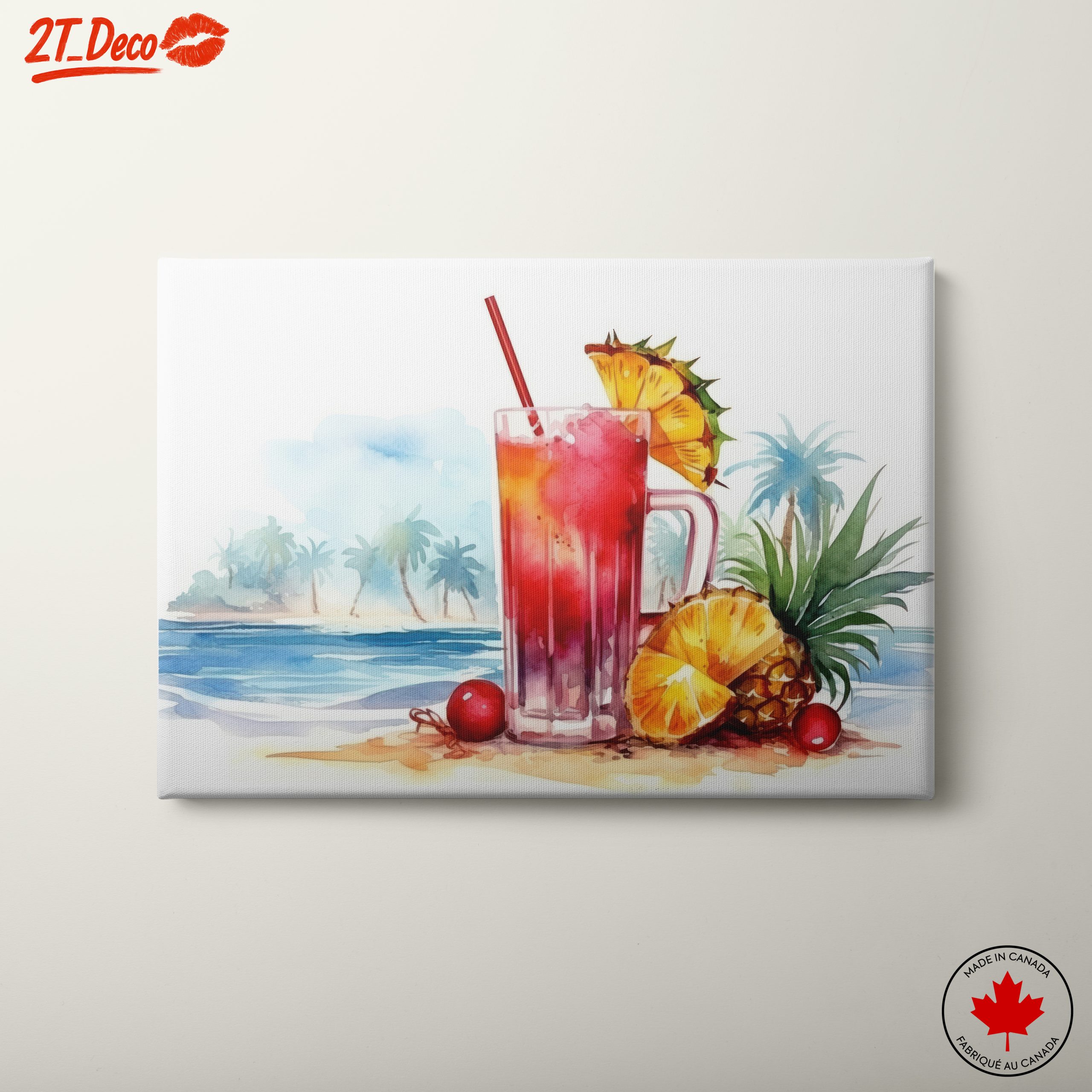 Vibrant Abstract Fruit Drink Artwork