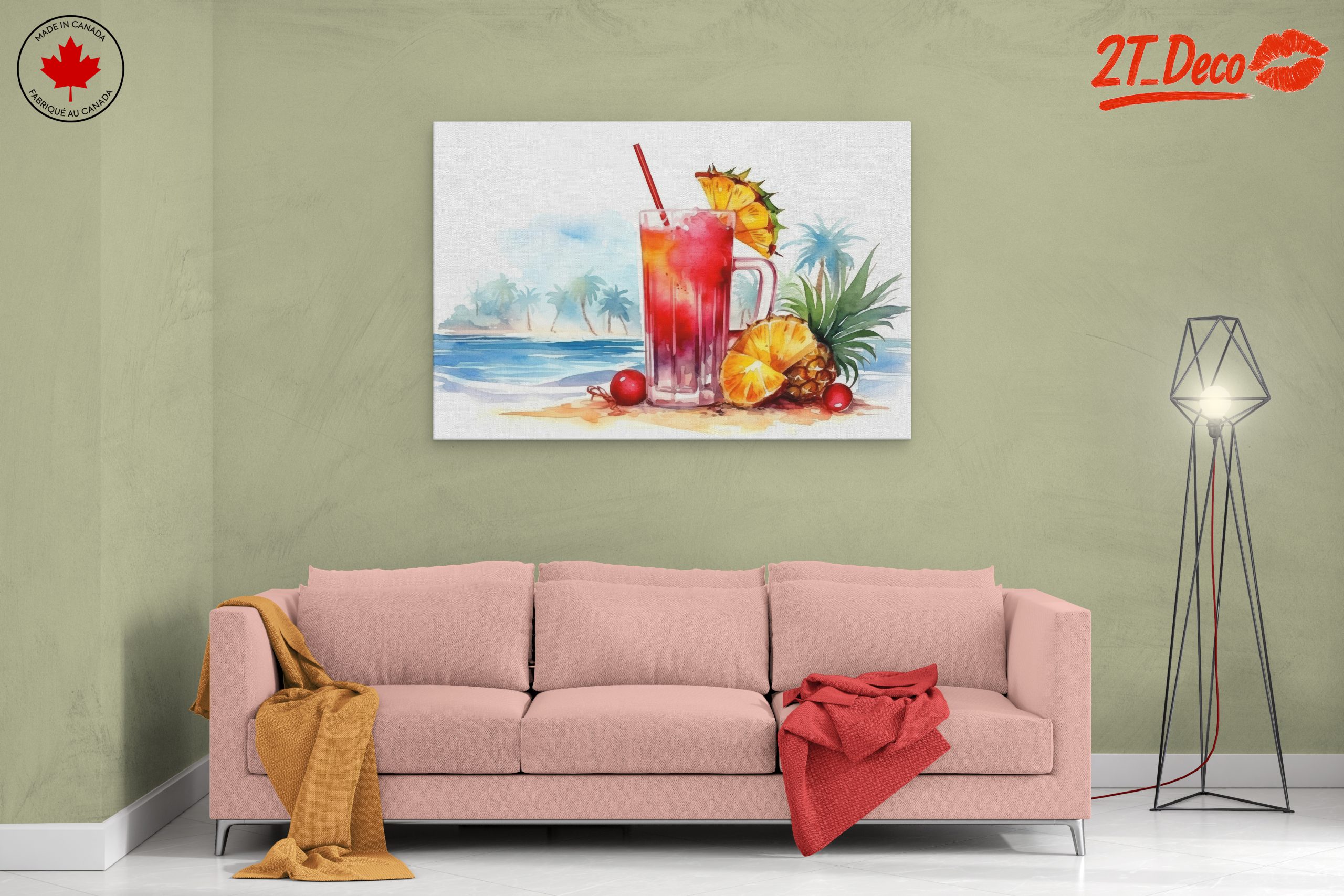 Vibrant Abstract Fruit Drink Artwork - Image 2