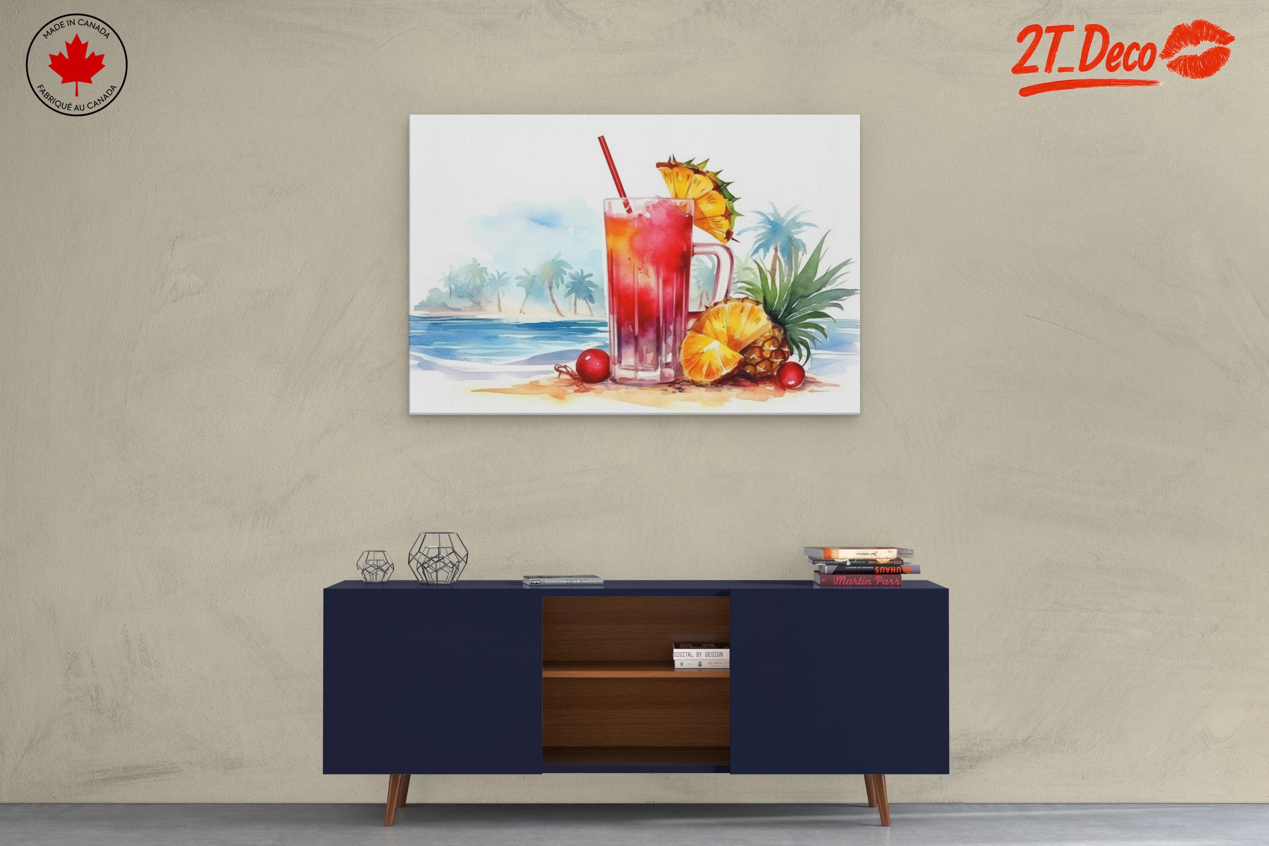 Vibrant Abstract Fruit Drink Artwork - Image 3