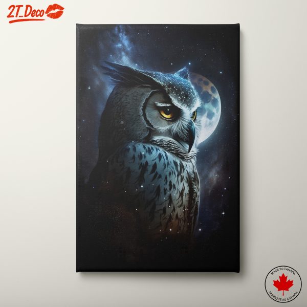 Majestic Owl Against a Cosmic Background