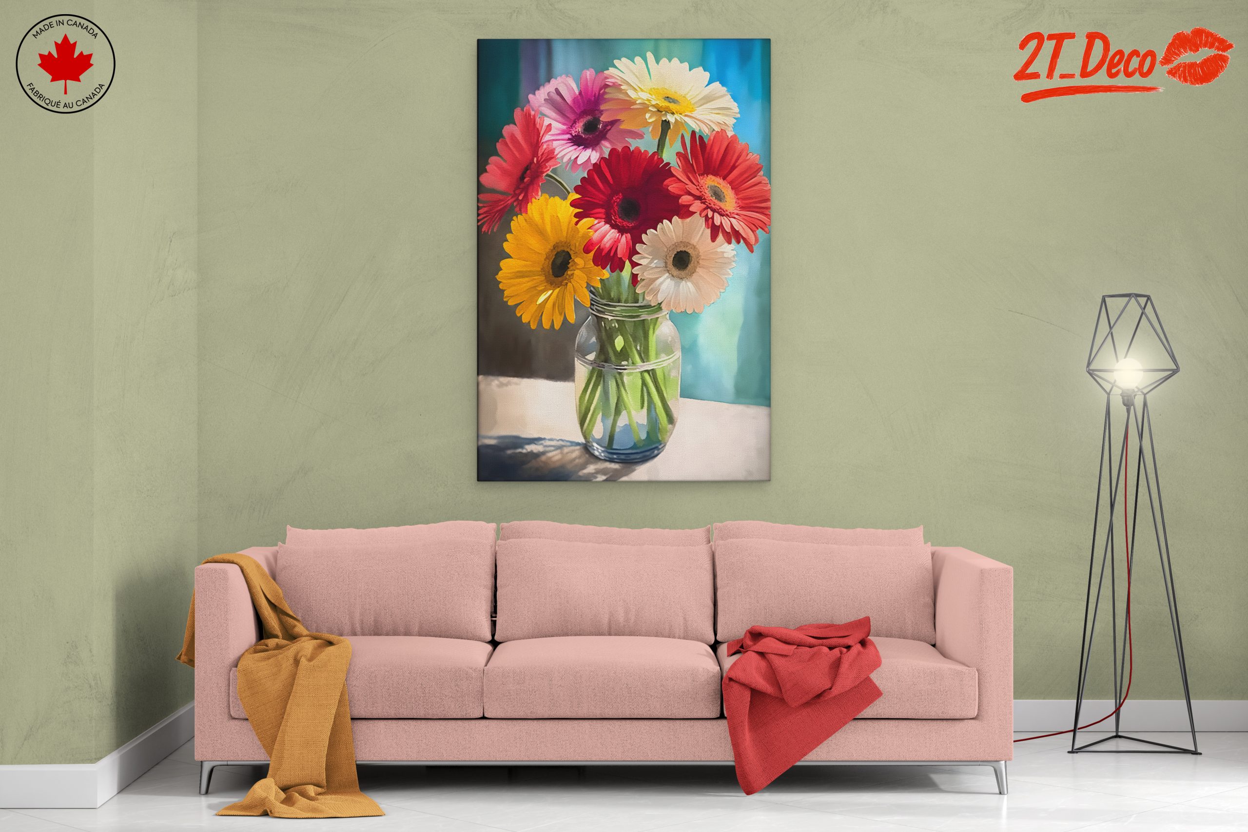 Colorful Floral Arrangement with Gerbera Daisies - Image 2