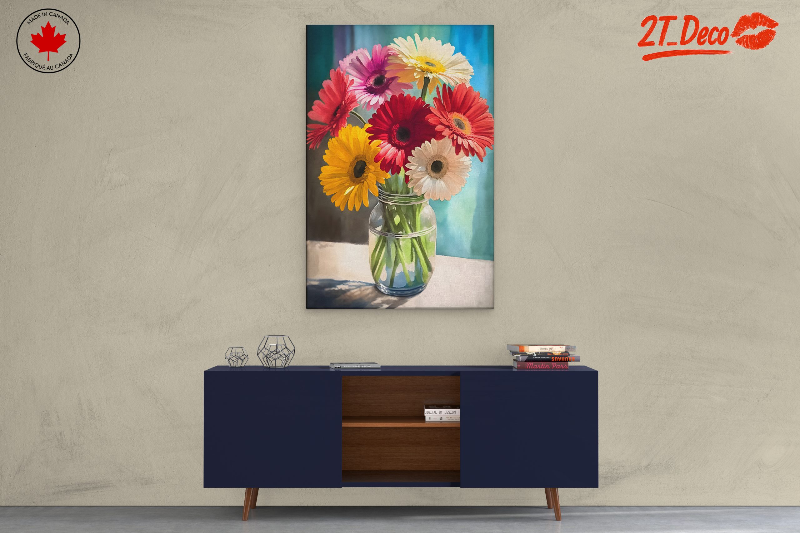 Colorful Floral Arrangement with Gerbera Daisies - Image 3