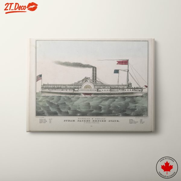 Vintage Steam Packet Boat Artwork