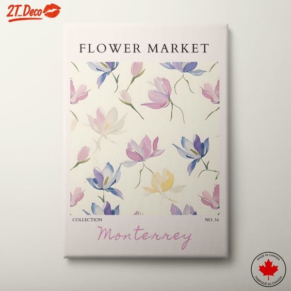 Flower Market Art Print Featuring Beautiful Blooms