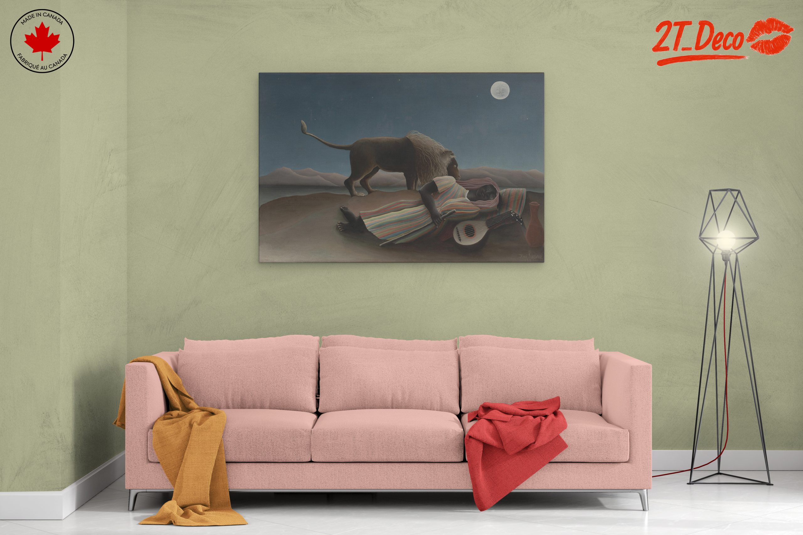 Dreamlike Evening Scene with Lion - Image 2