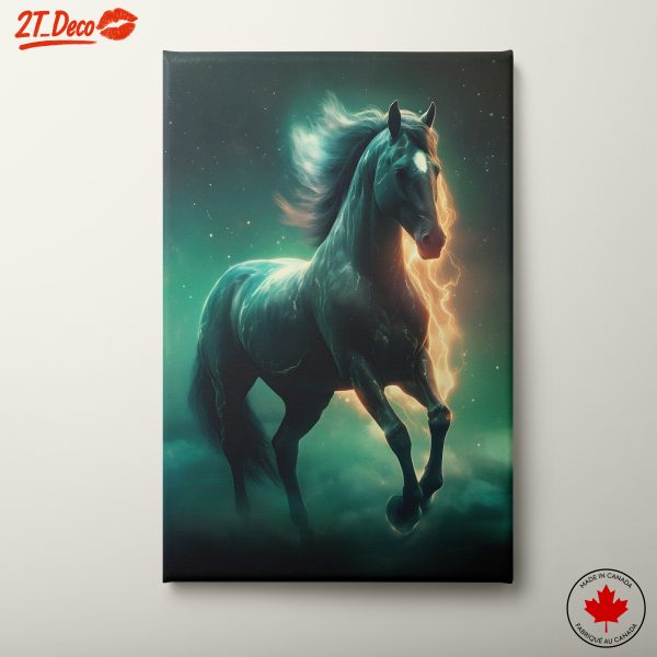 Dynamic Horse Art with Lightning Effects