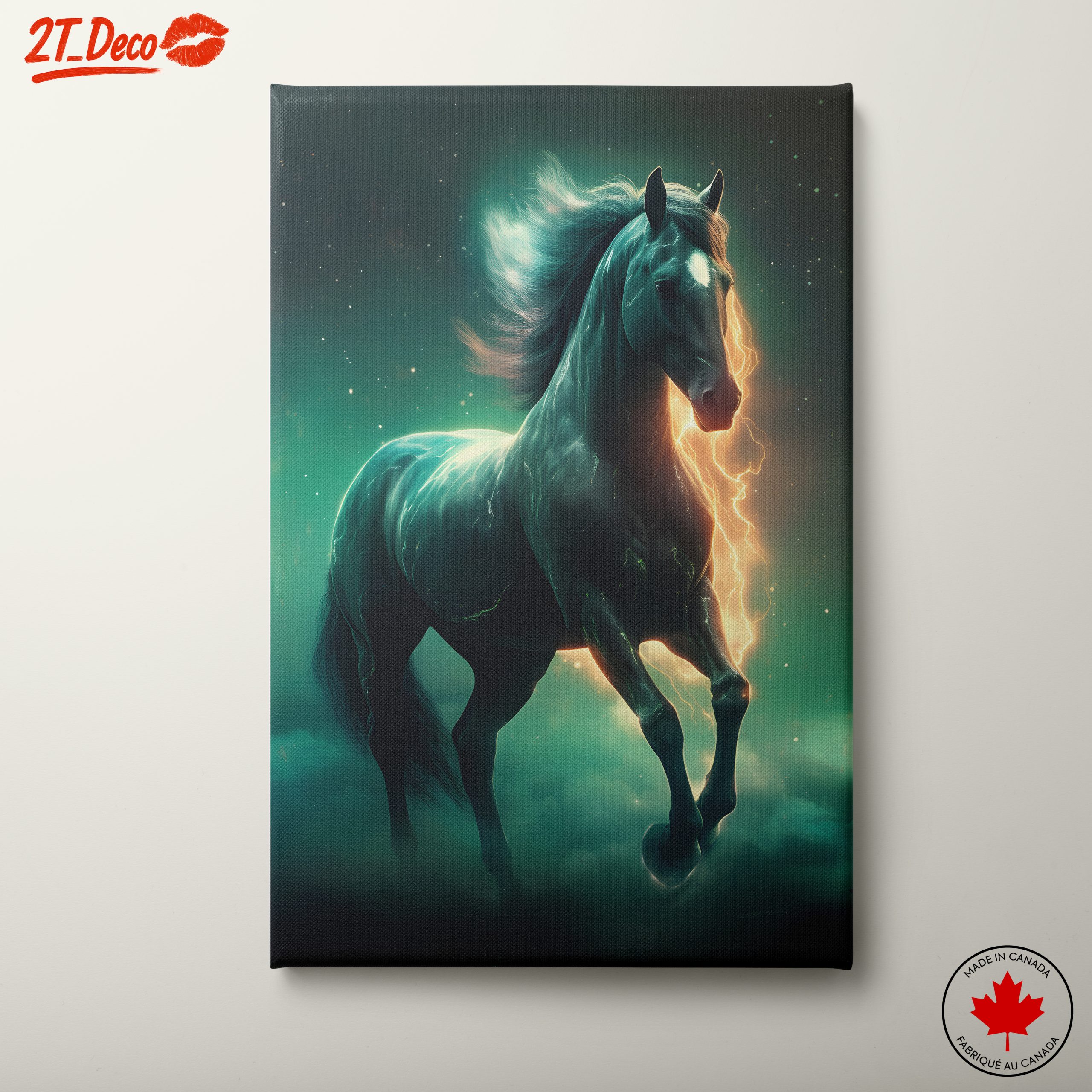 Dynamic Horse Art with Lightning Effects