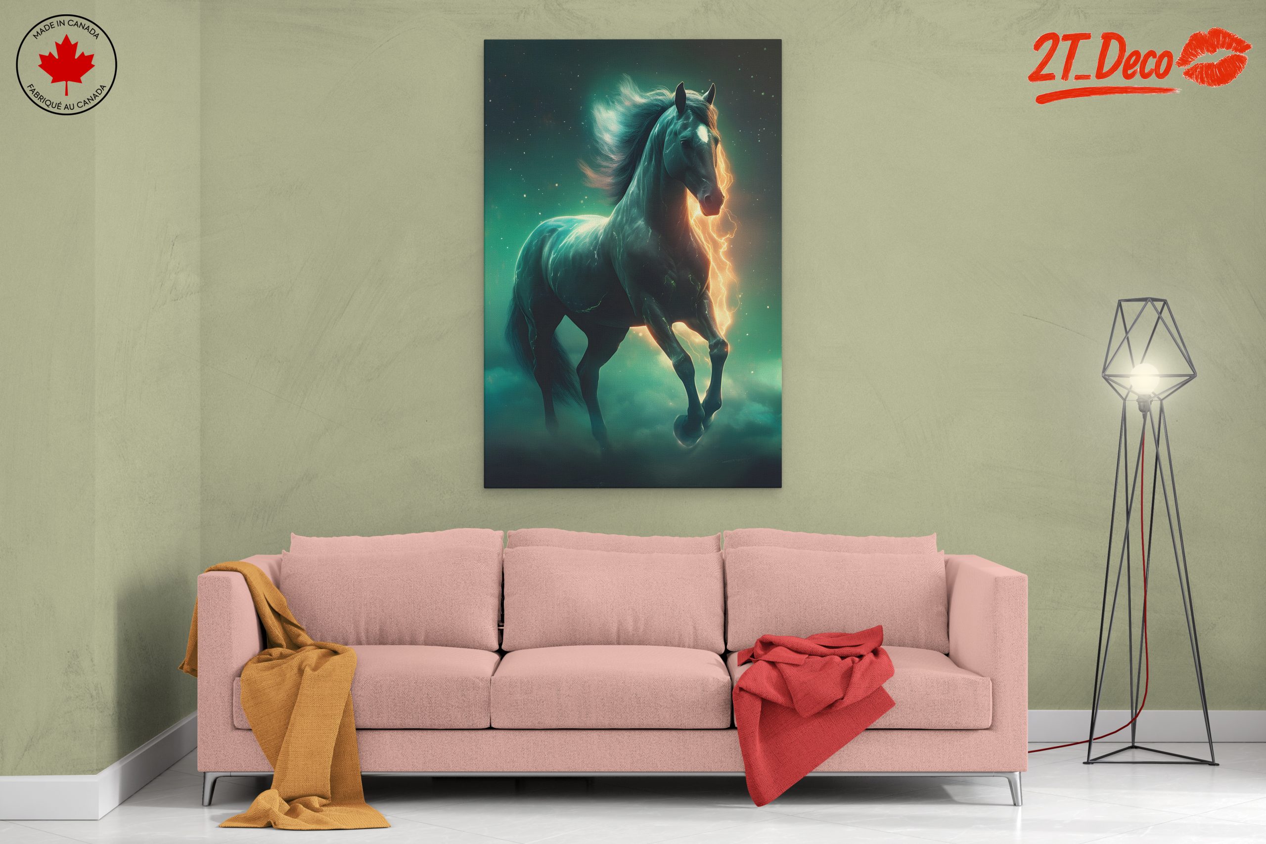 Dynamic Horse Art with Lightning Effects - Image 2