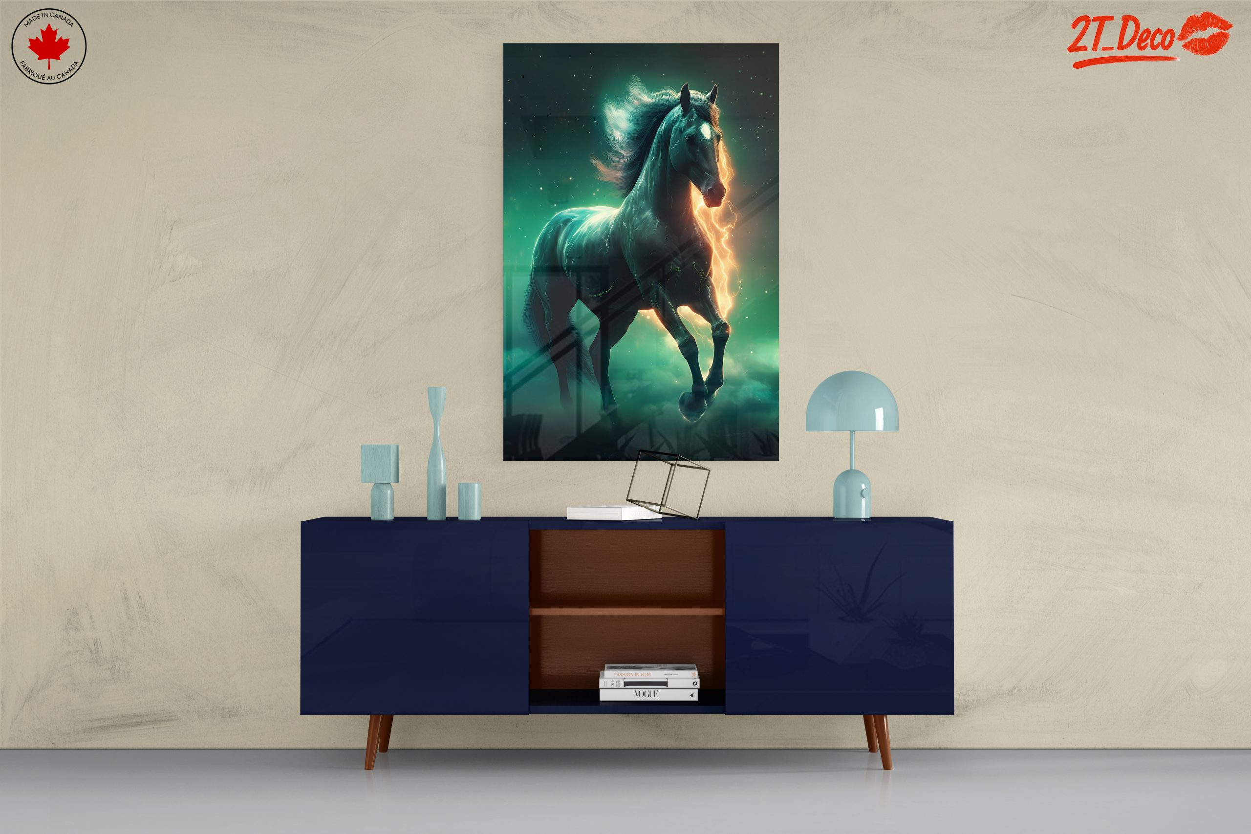 Dynamic Horse Art with Lightning Effects - Image 8
