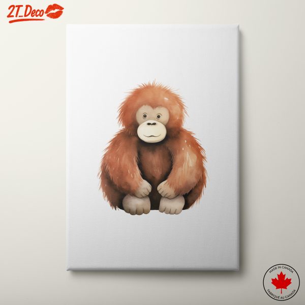 Adorable Orangutan Wall Art for Kids