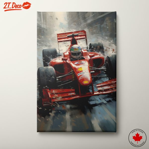 Dynamic Racing Scene Featuring Formula 1 Car