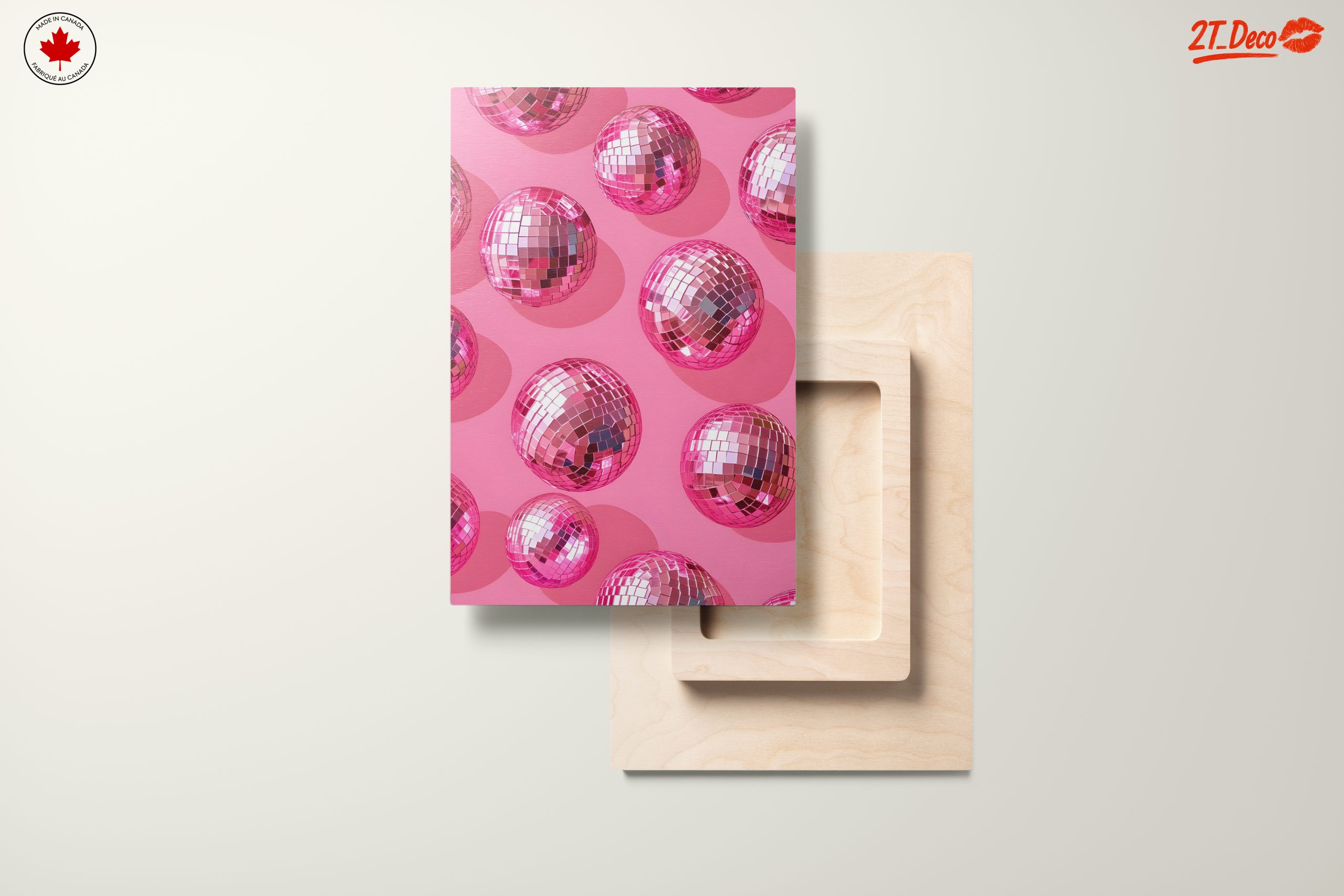 Vibrant Pink Disco Balls Art - Image 11