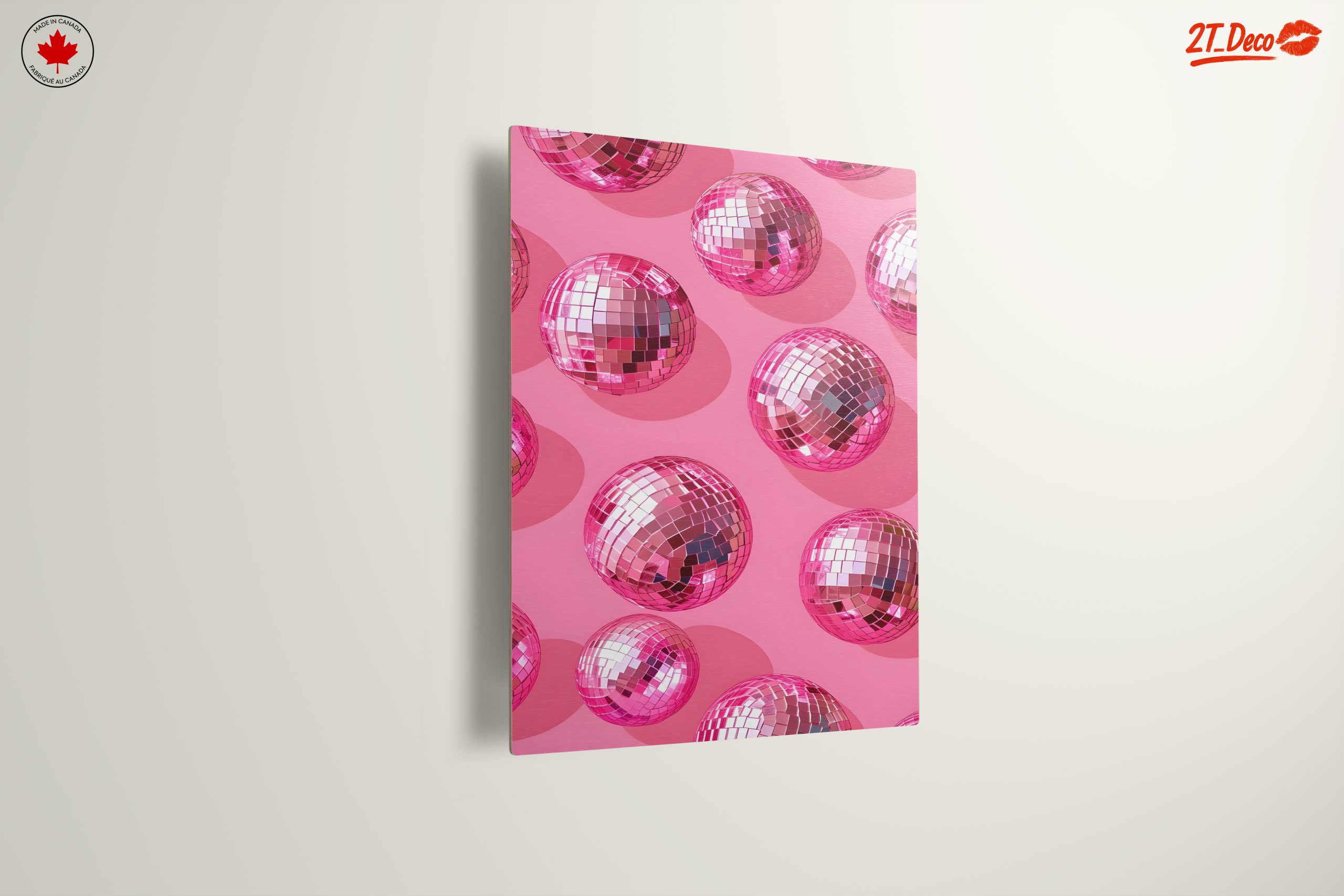 Vibrant Pink Disco Balls Art - Image 13