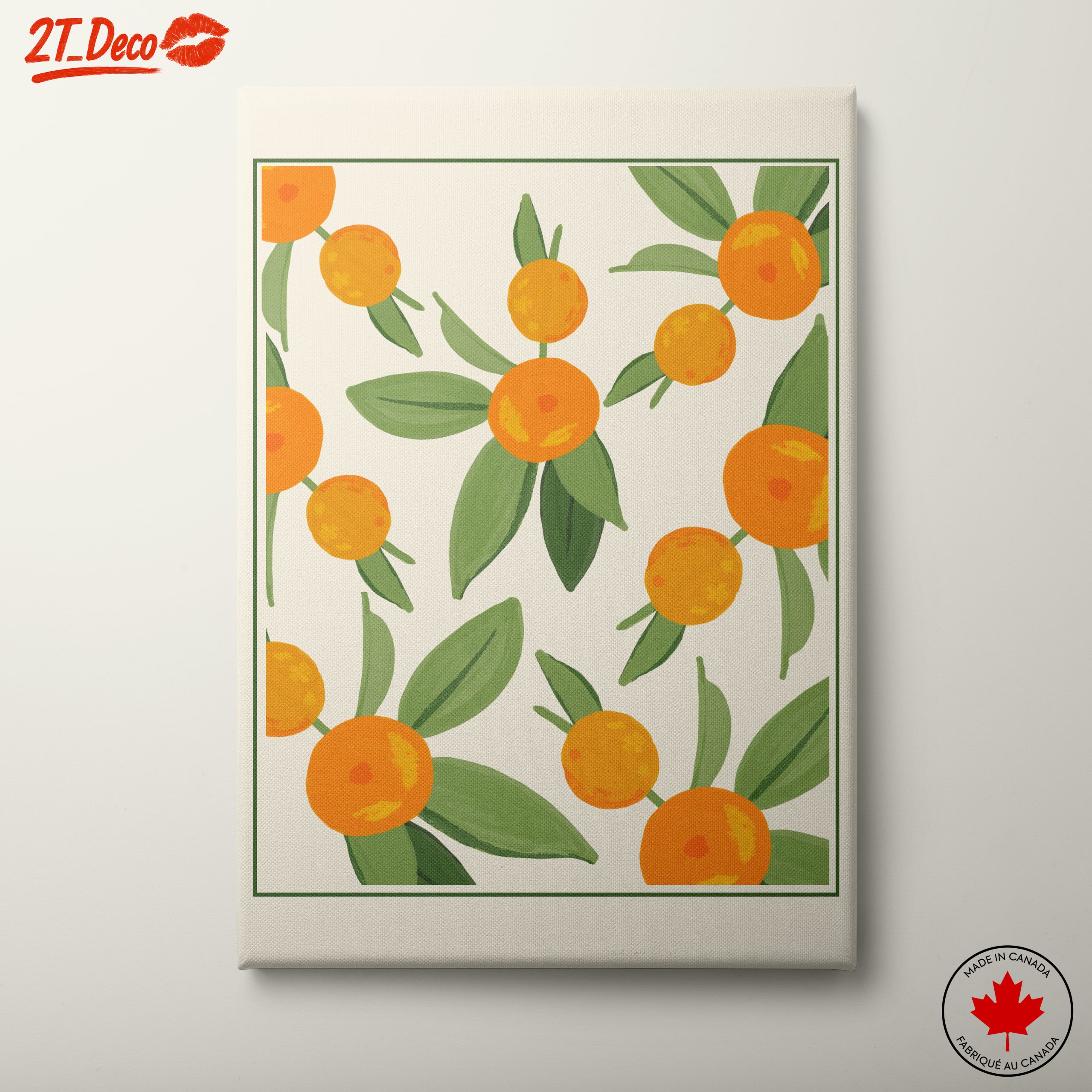 Colorful Botanical Print Featuring Oranges
