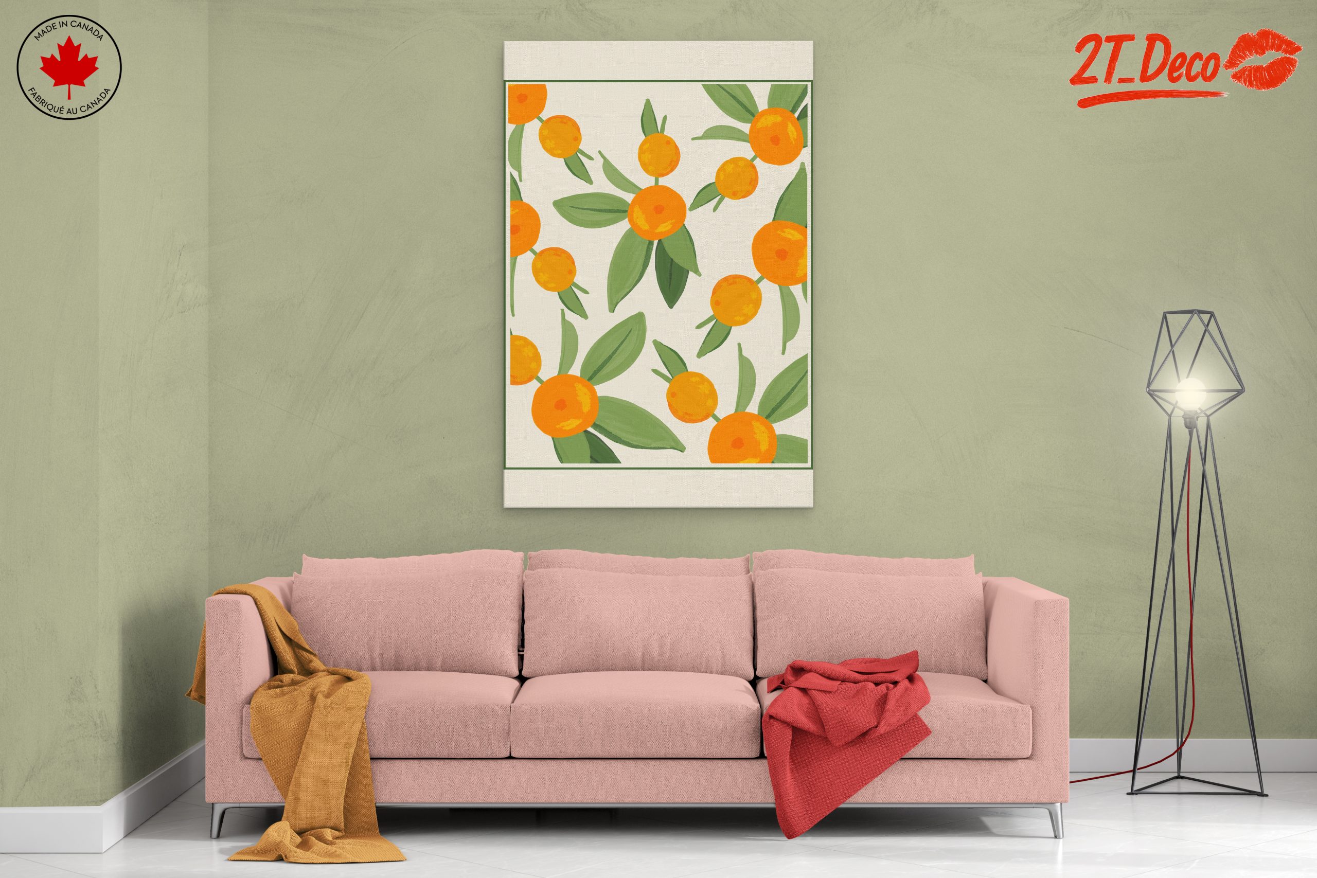 Colorful Botanical Print Featuring Oranges - Image 2