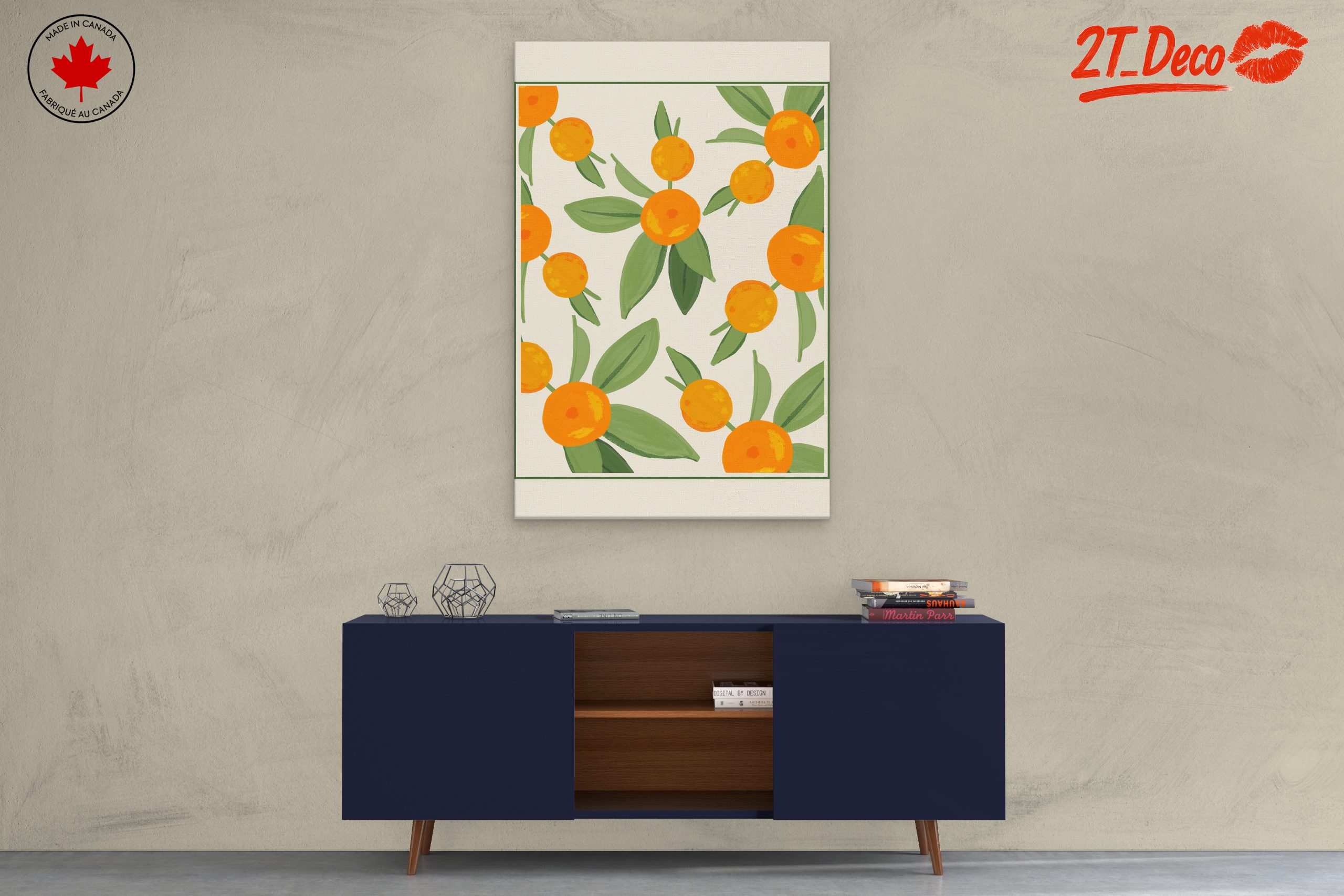 Colorful Botanical Print Featuring Oranges - Image 3