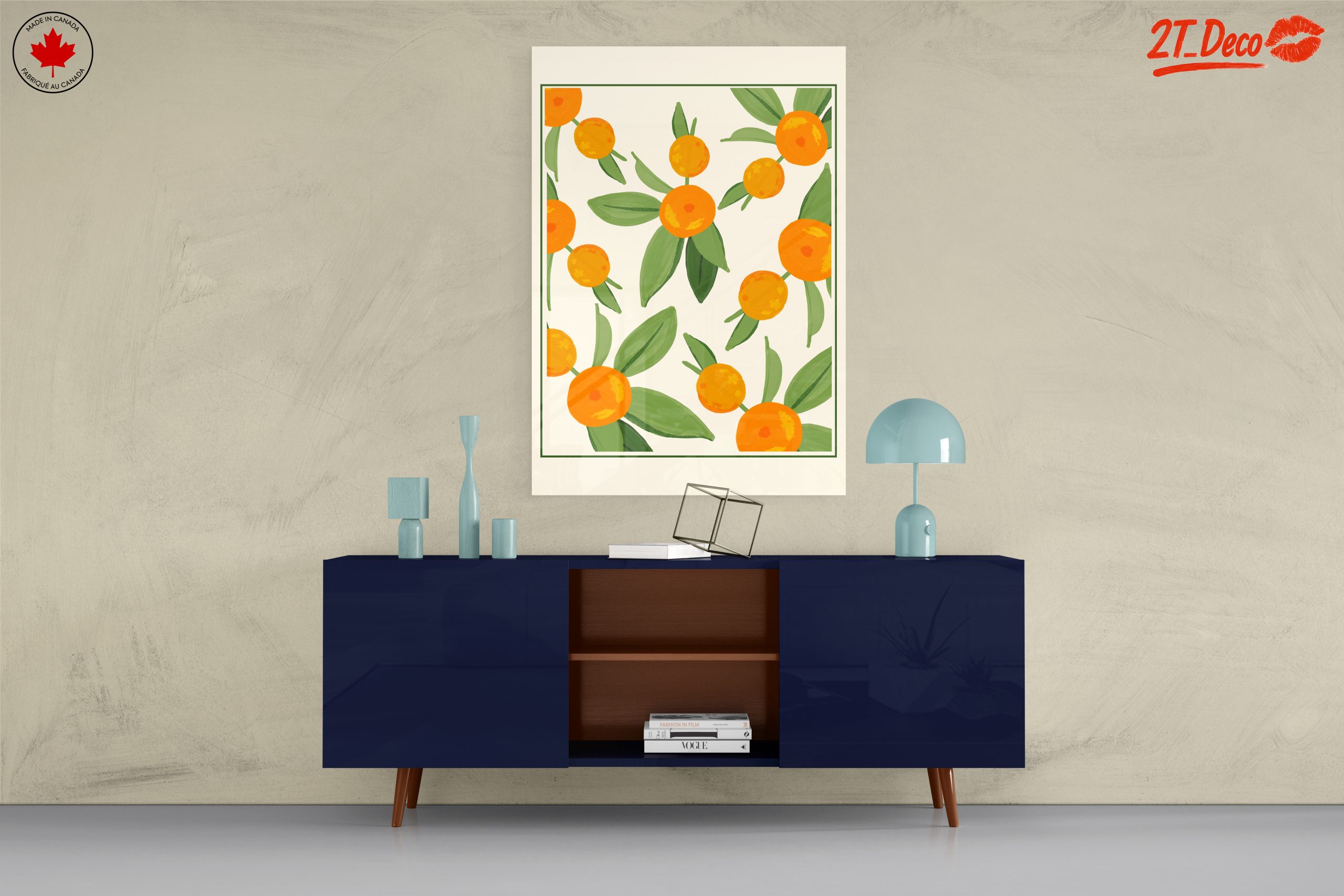 Colorful Botanical Print Featuring Oranges - Image 8