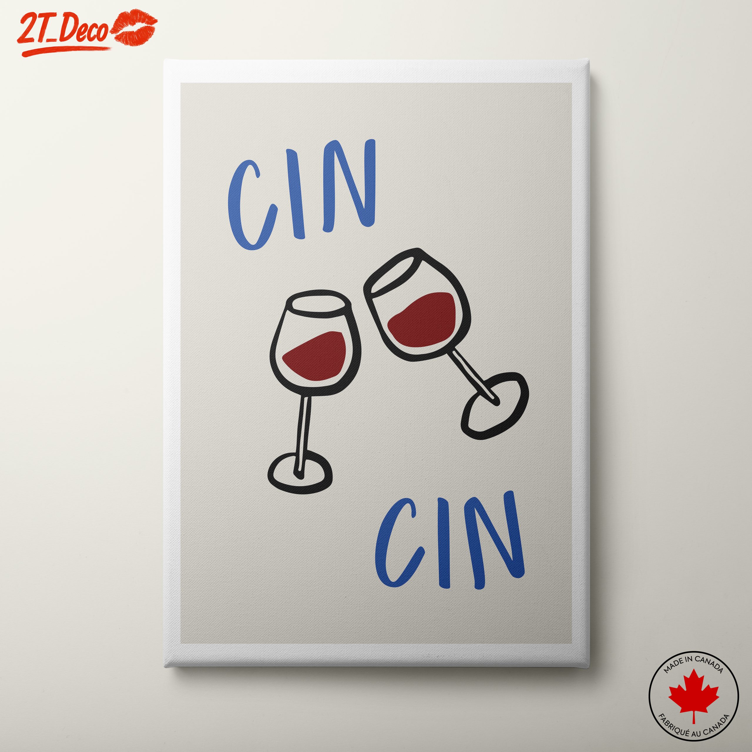 Stylized Toasting Wine Glasses Art