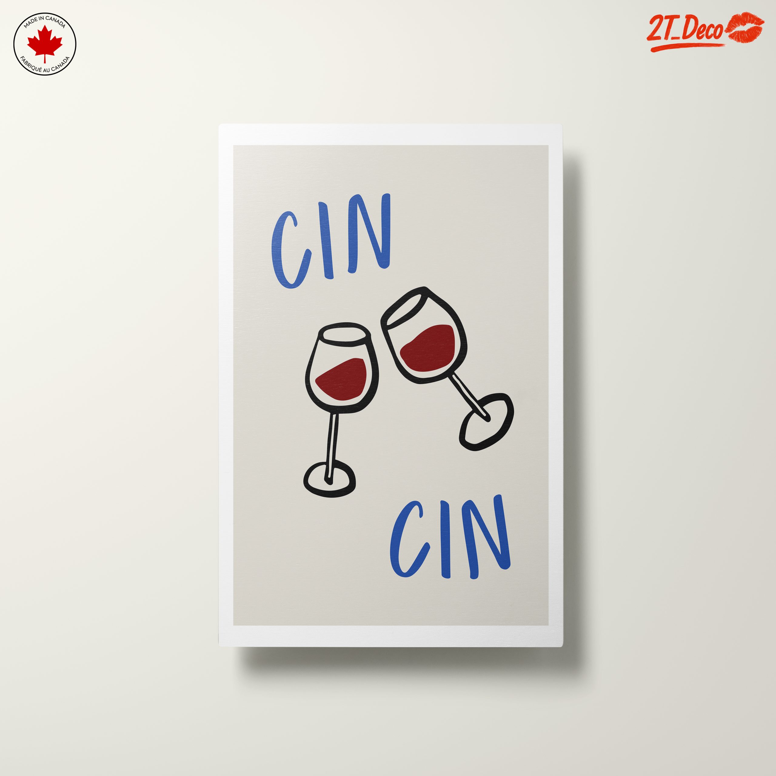 Stylized Toasting Wine Glasses Art - Image 10