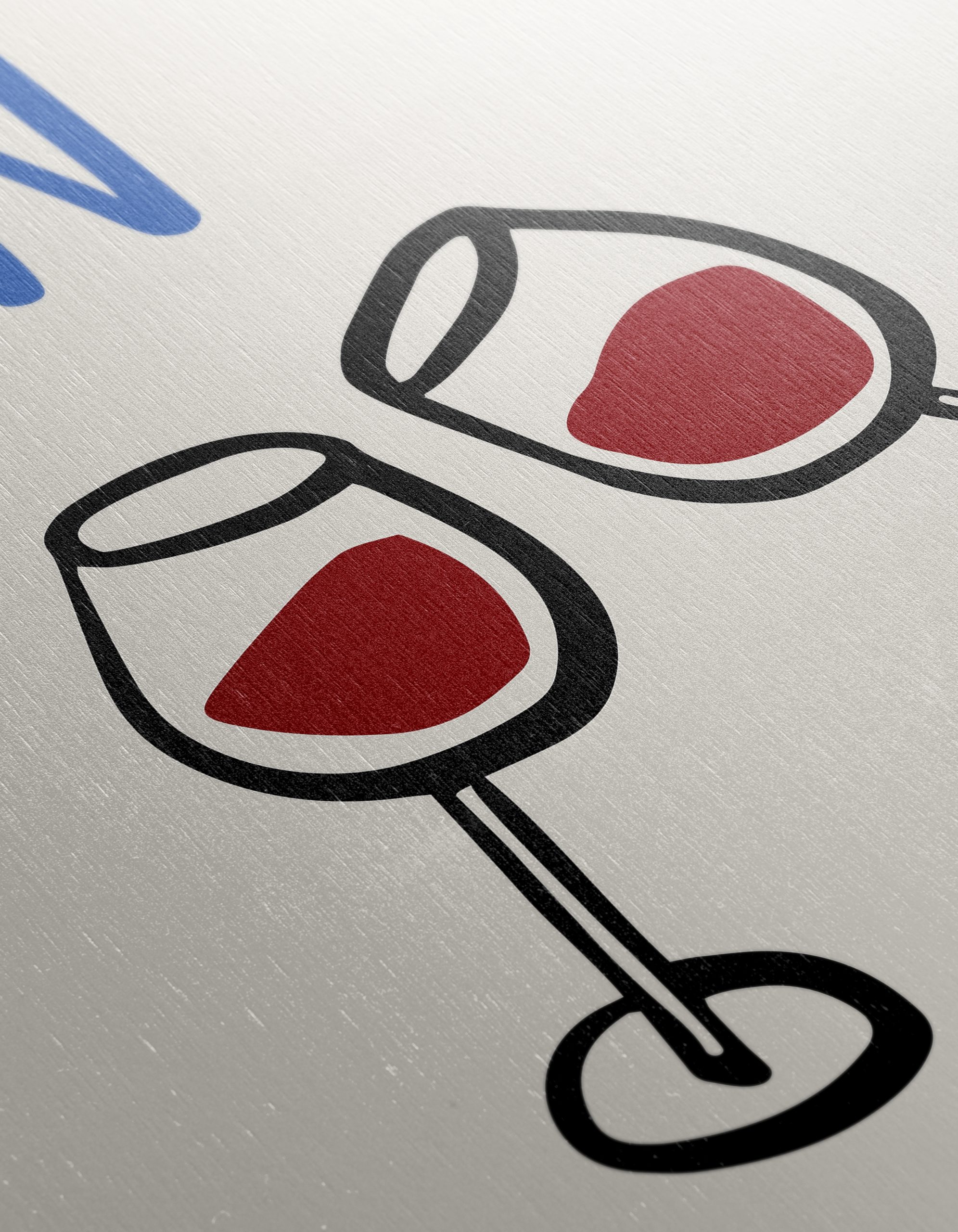 Stylized Toasting Wine Glasses Art - Image 12