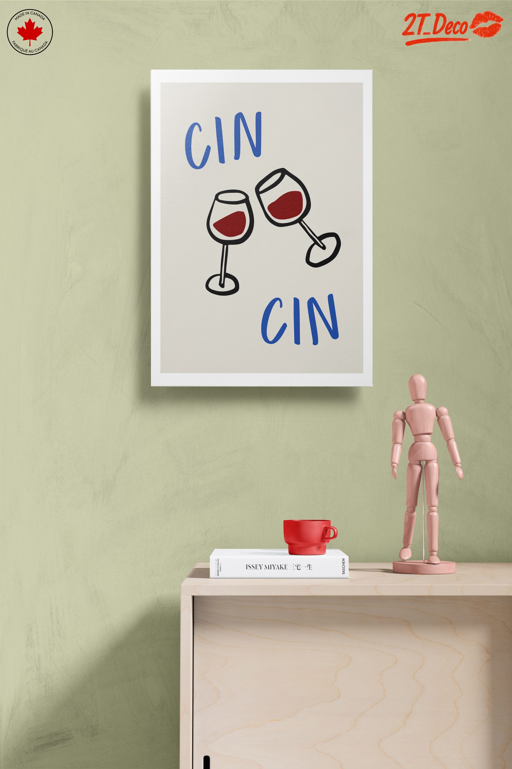 Stylized Toasting Wine Glasses Art - Image 14