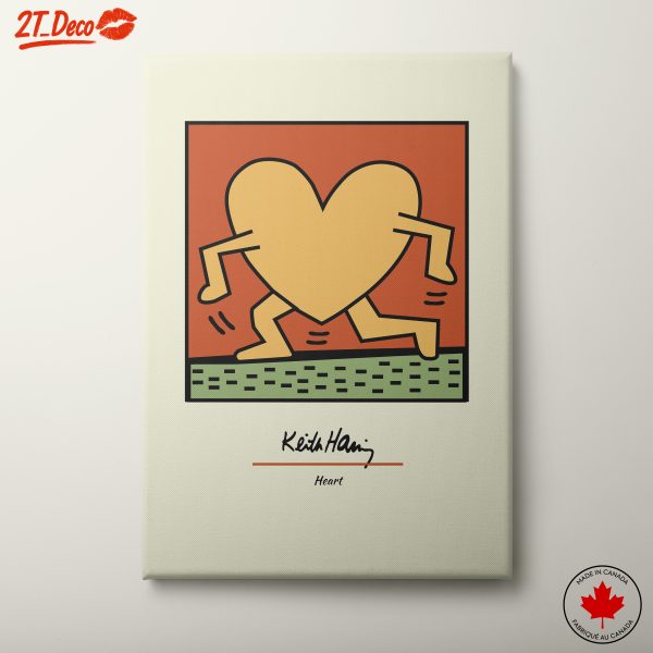 Running Heart Keith Haring Inspired Art