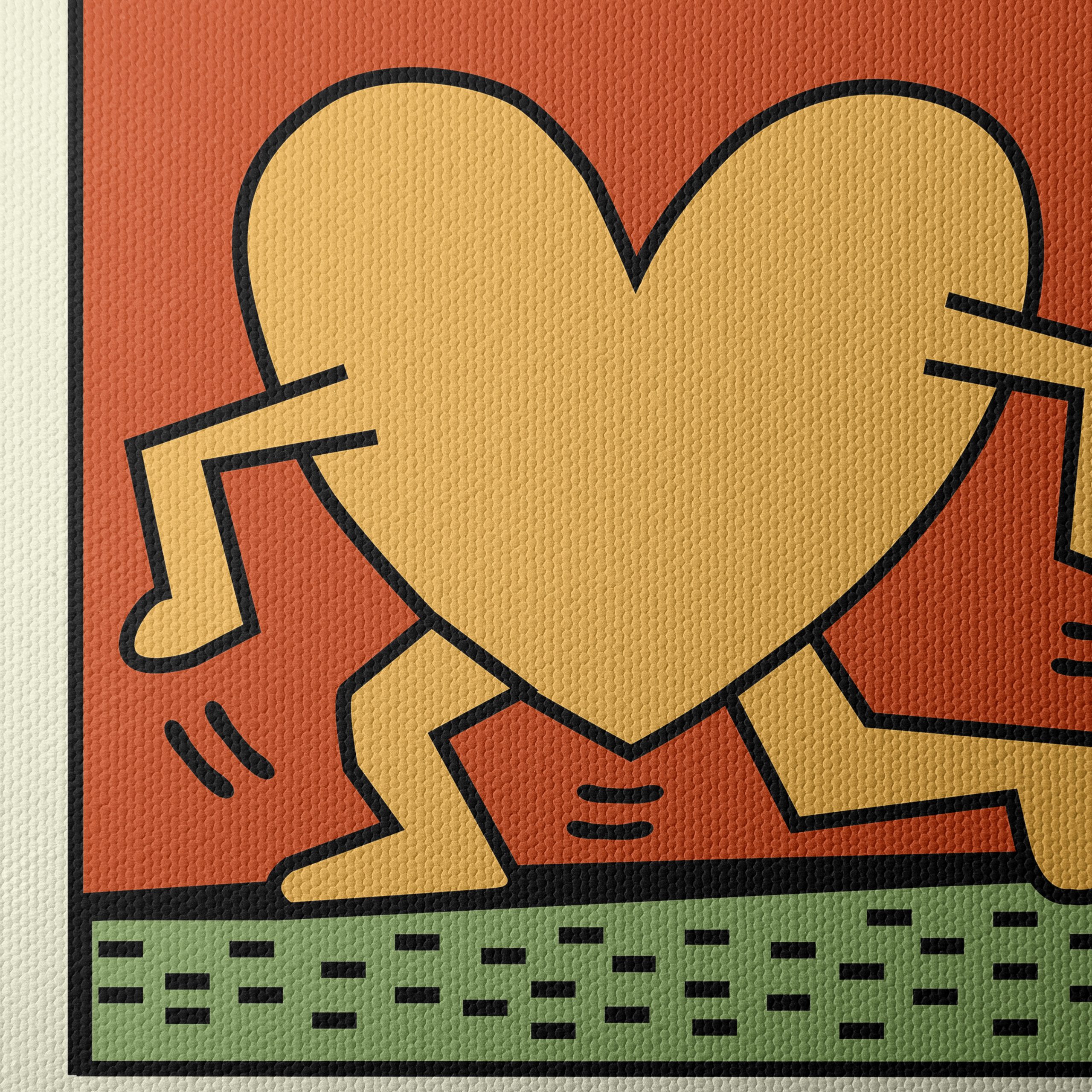 Running Heart Keith Haring Inspired Art - Image 4