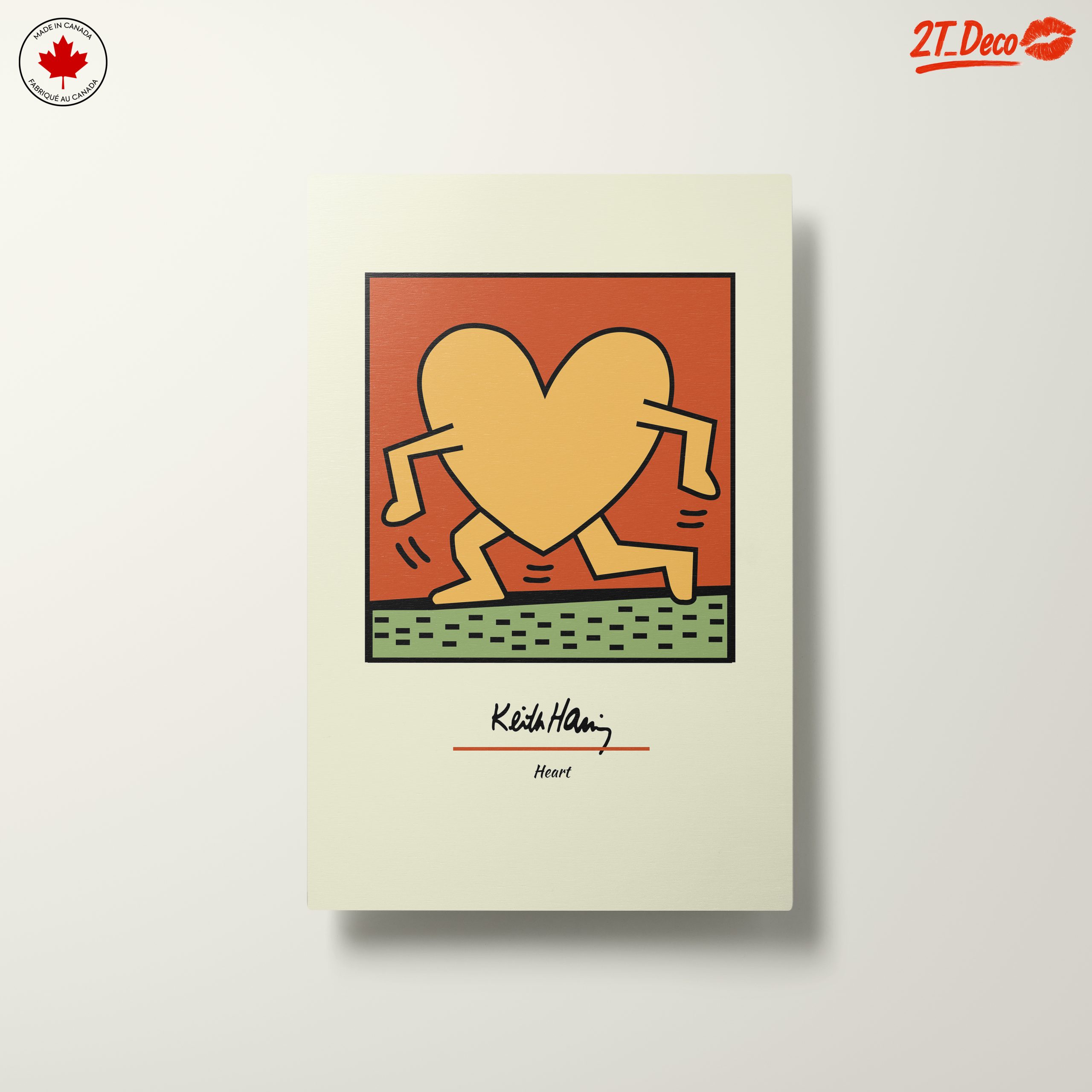Running Heart Keith Haring Inspired Art - Image 10